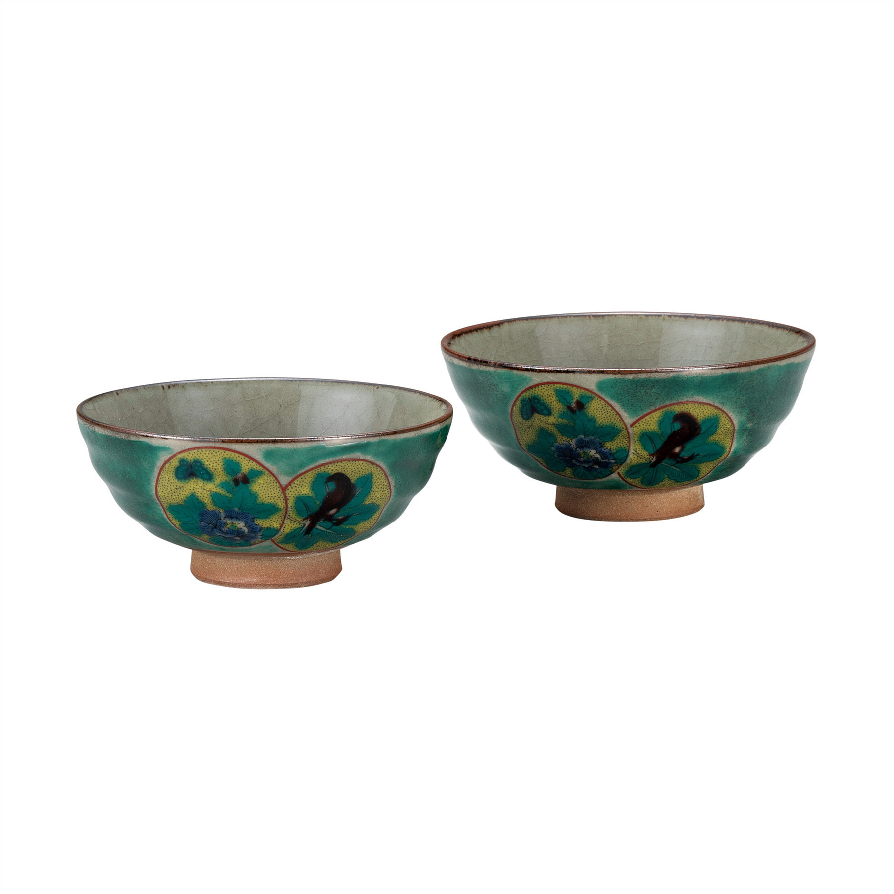 組飯碗・グリーン丸紋