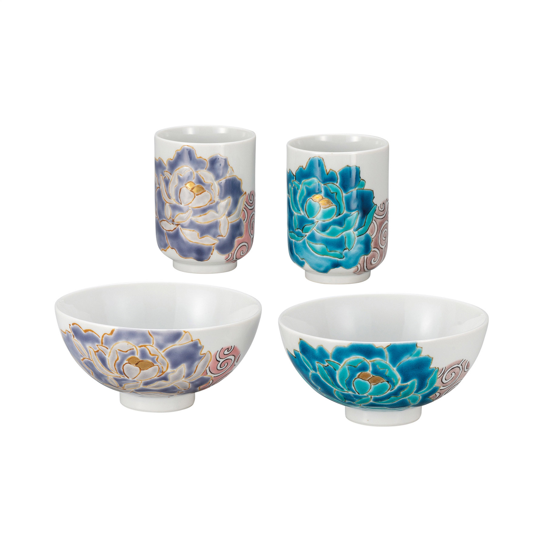 睦揃・青紫牡丹