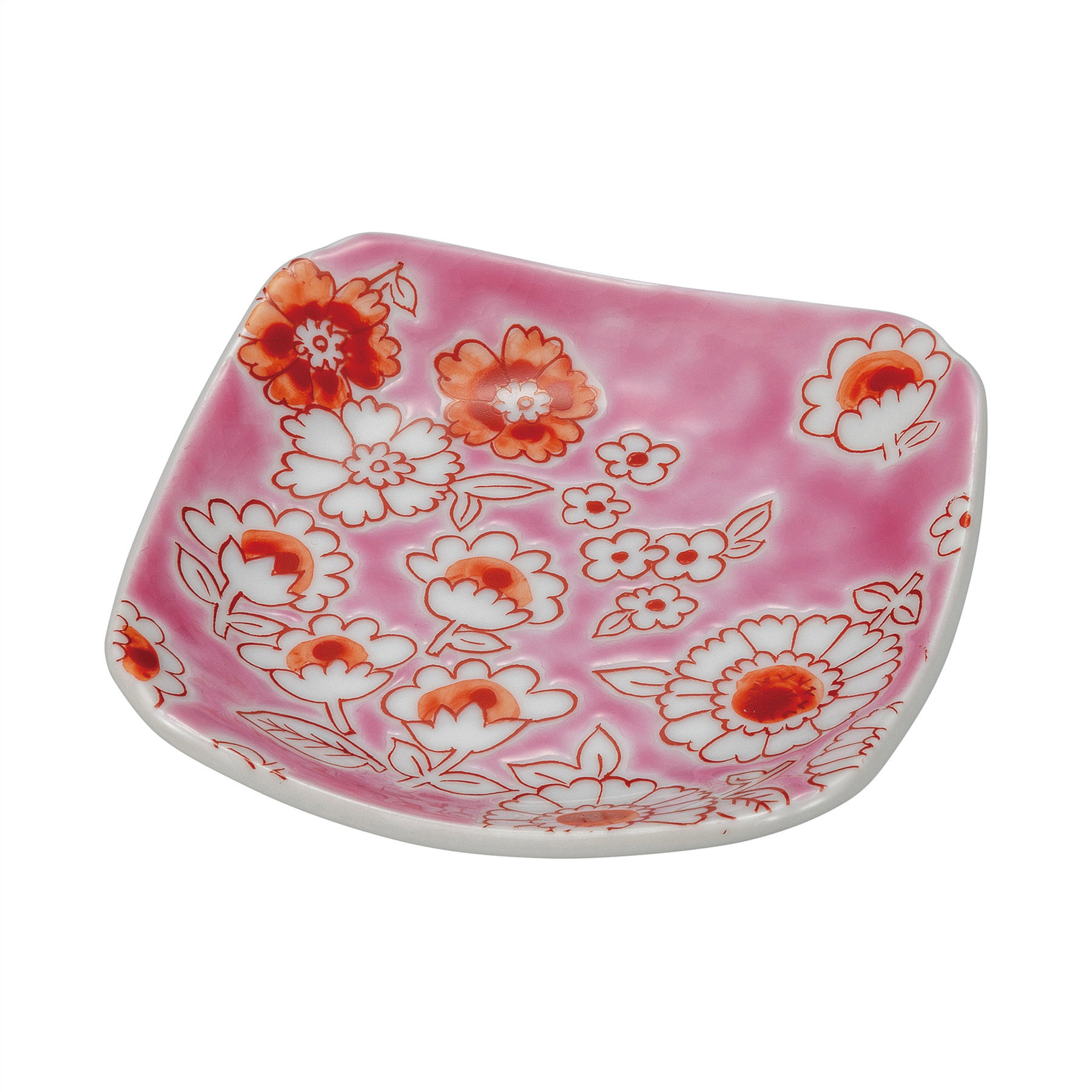 3号皿・フラワーシャワー　ピンク