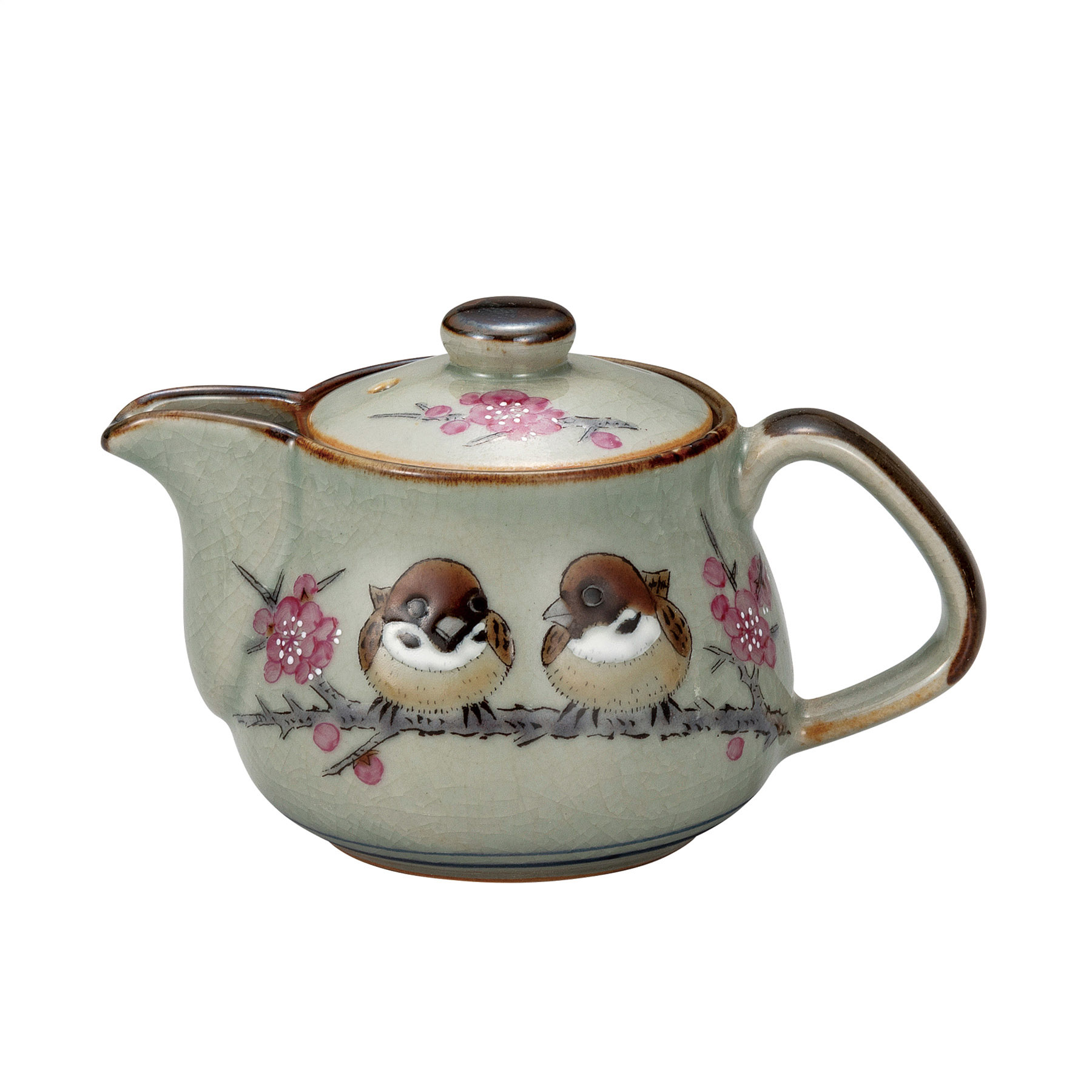 ポット急須・すずめ（網付）