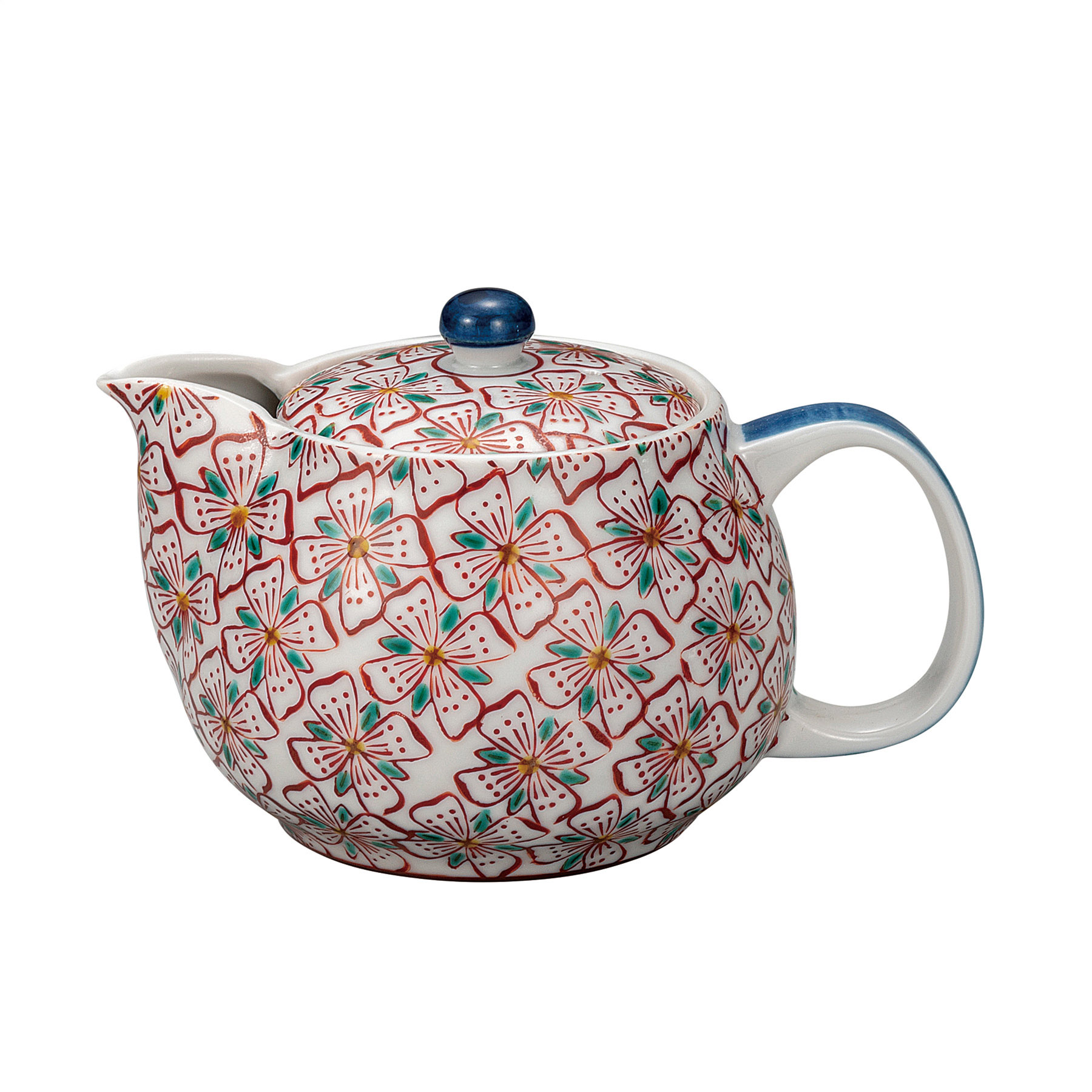 ポット急須・花紋（網付）