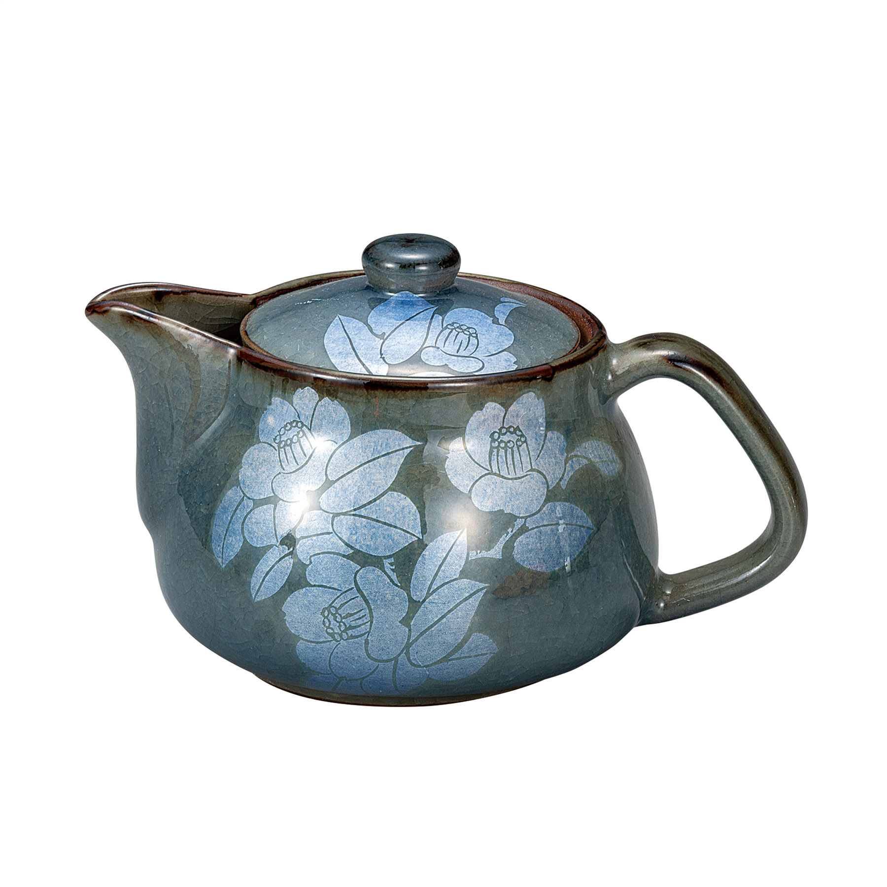 ポット急須・銀山茶花（網付）