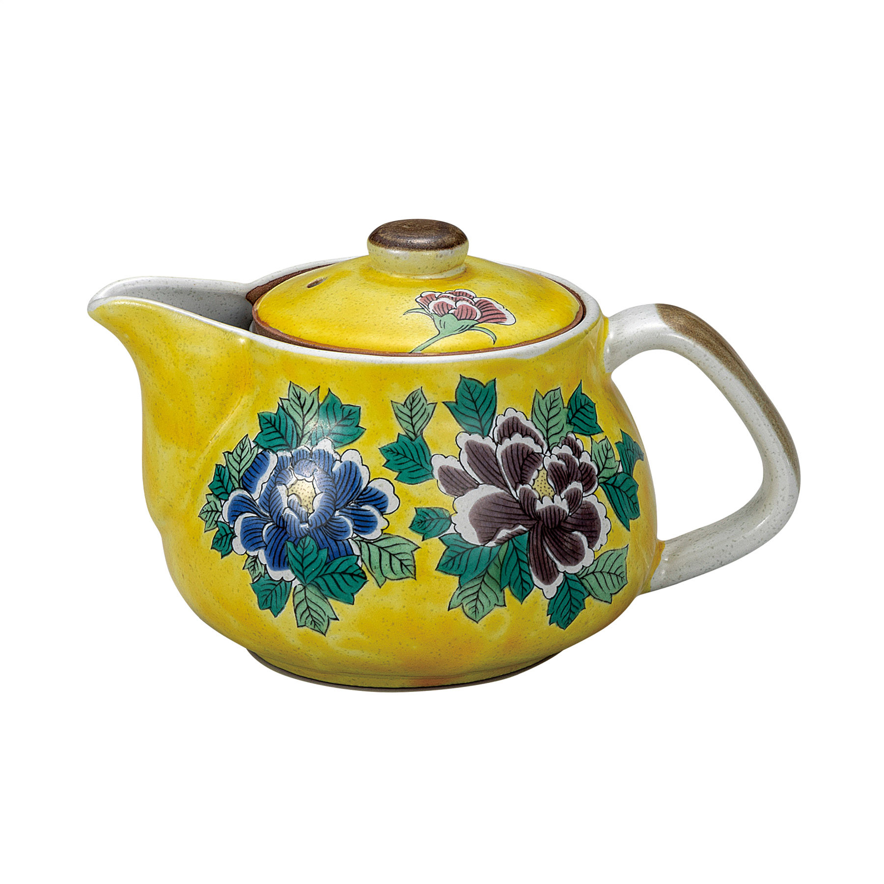 ポット急須・吉田屋牡丹（網付）