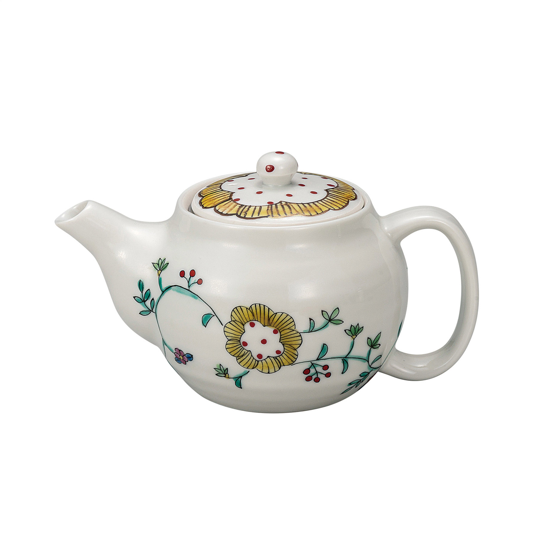 ポット急須・花唐草紋（網付）