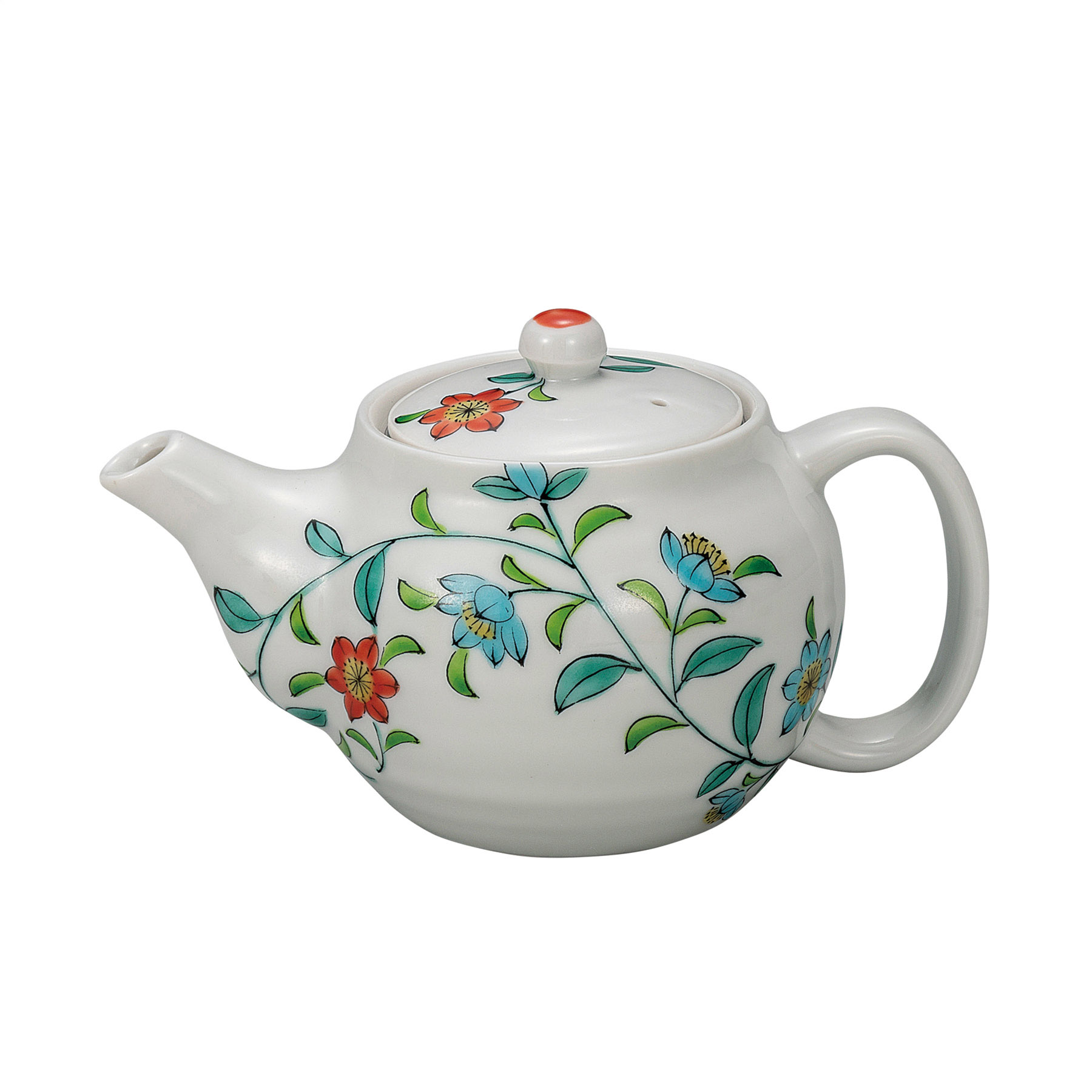 ポット急須・花唐草（網付）