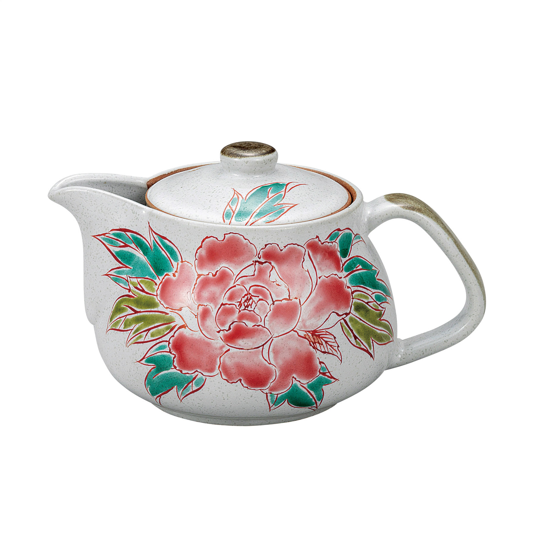 ポット急須・牡丹（網付）