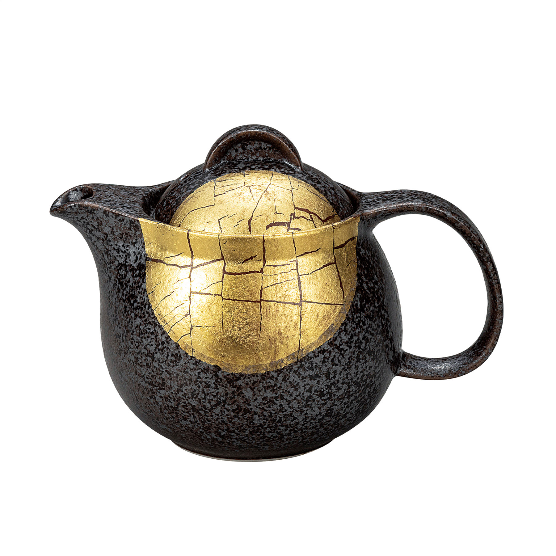 ポット急須・金箔彩（網付）