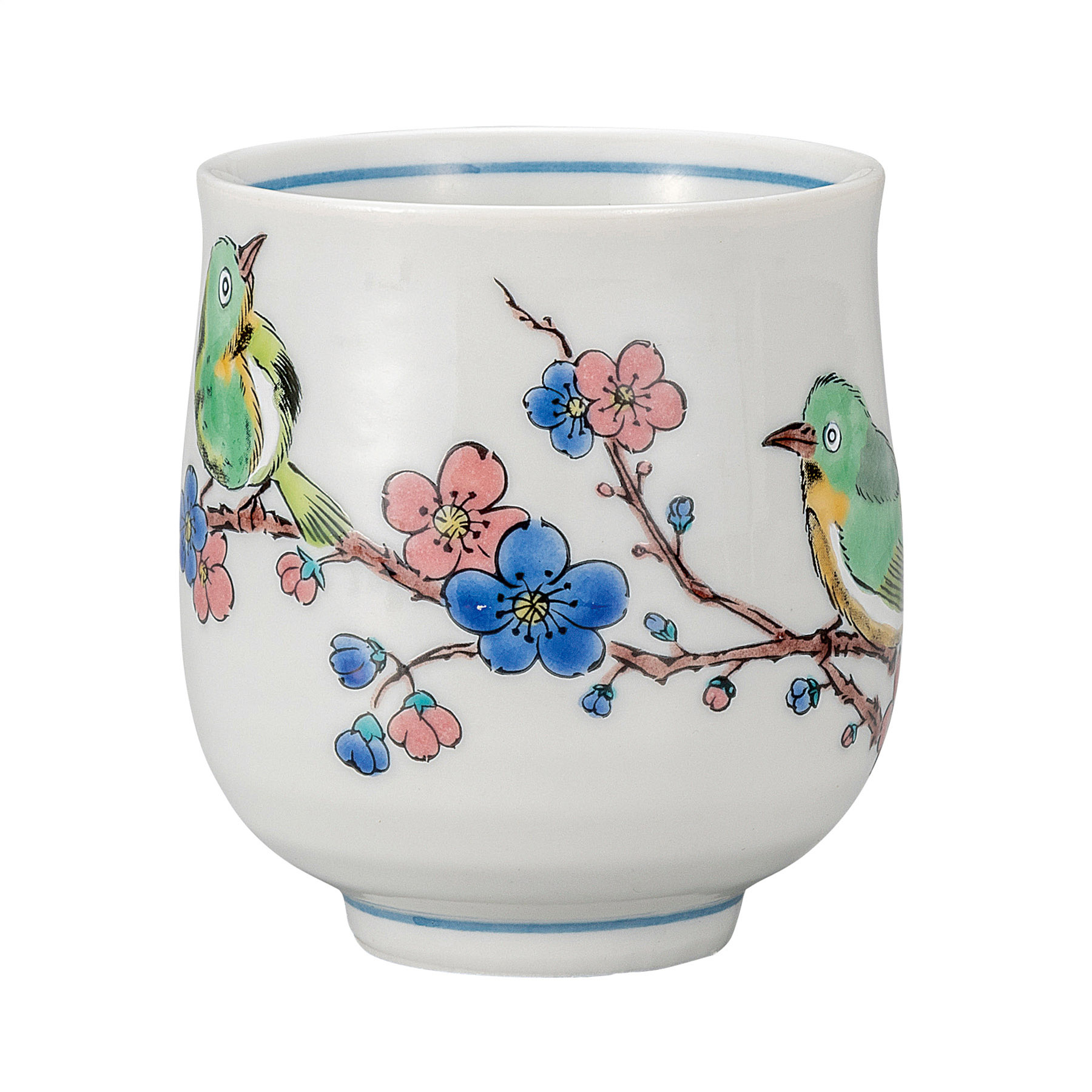 湯呑・めじろに梅