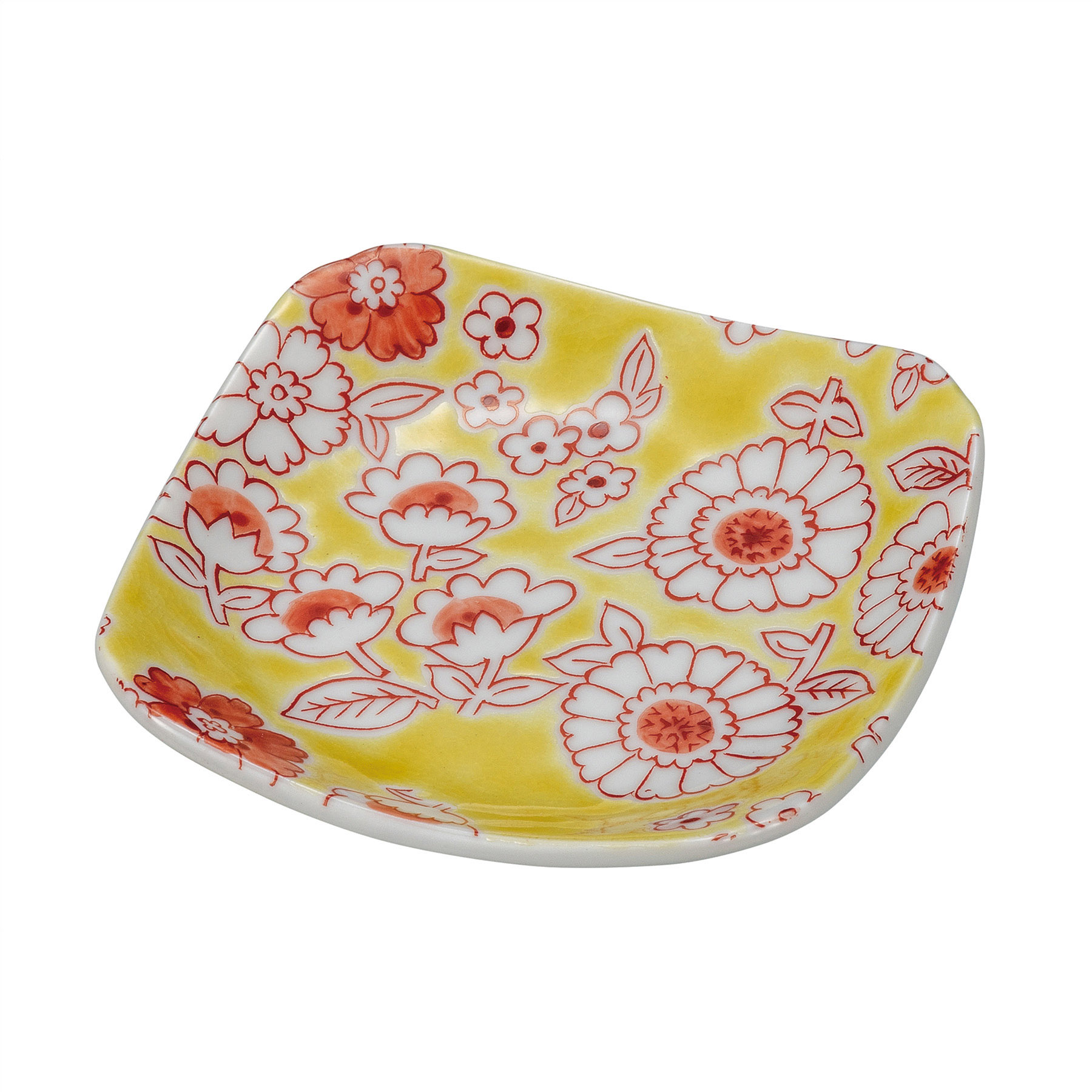 3号皿・フラワーシャワー　黄色