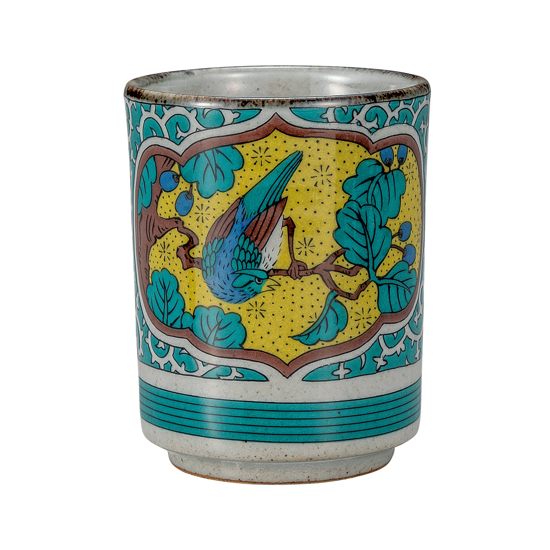 大湯呑・古九谷花鳥