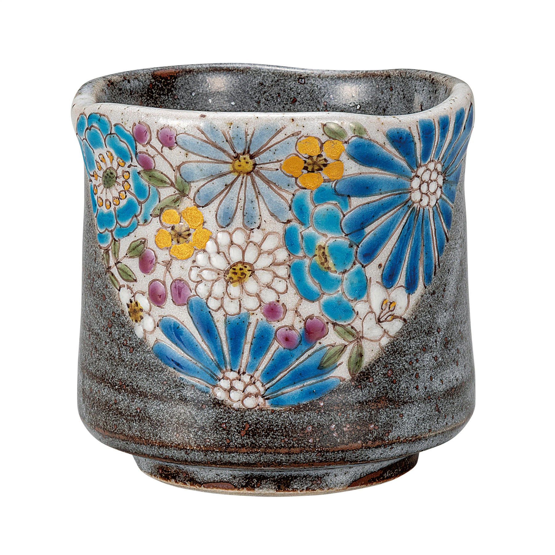 湯呑・華詰　青