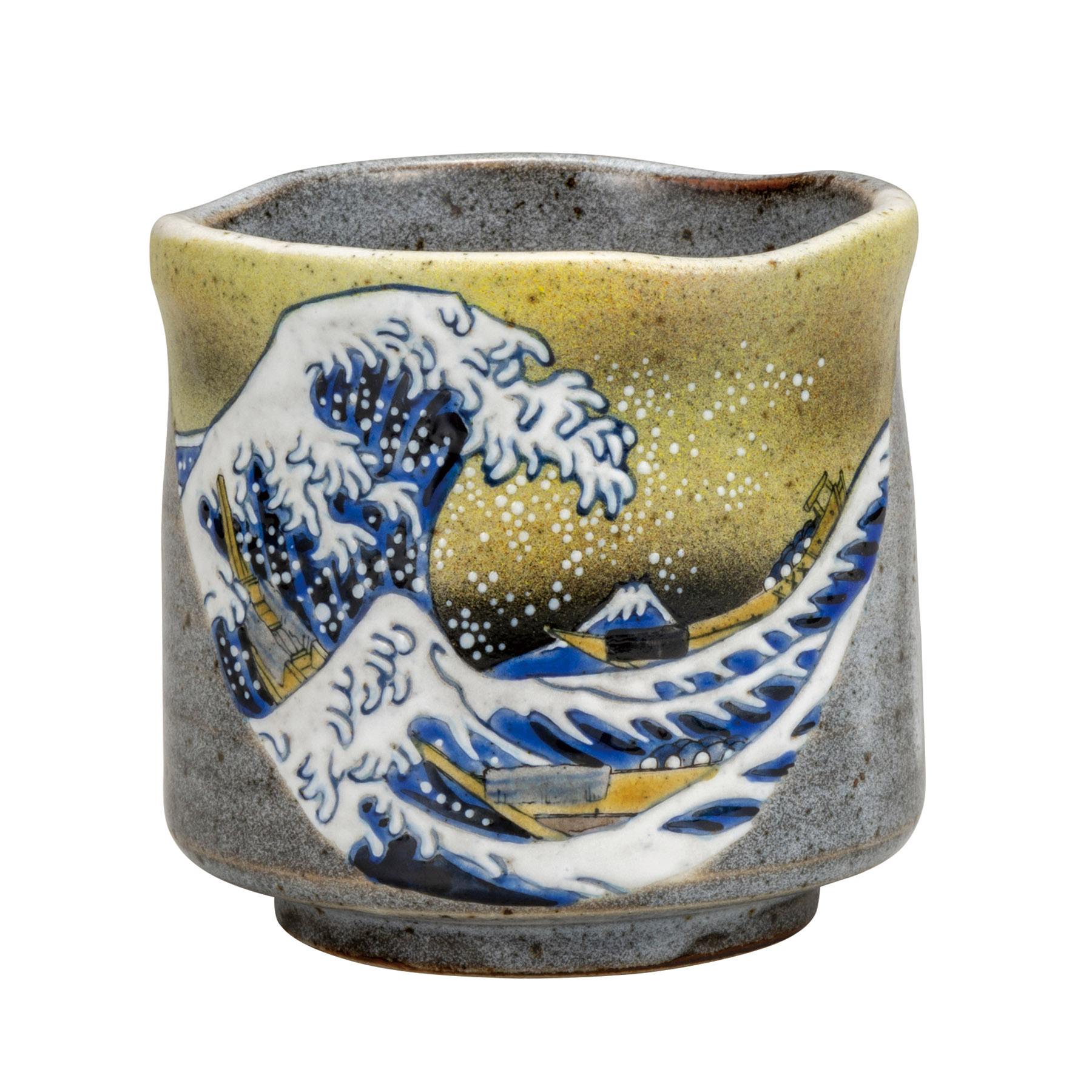 大湯呑・北斎　神奈川沖浪裏