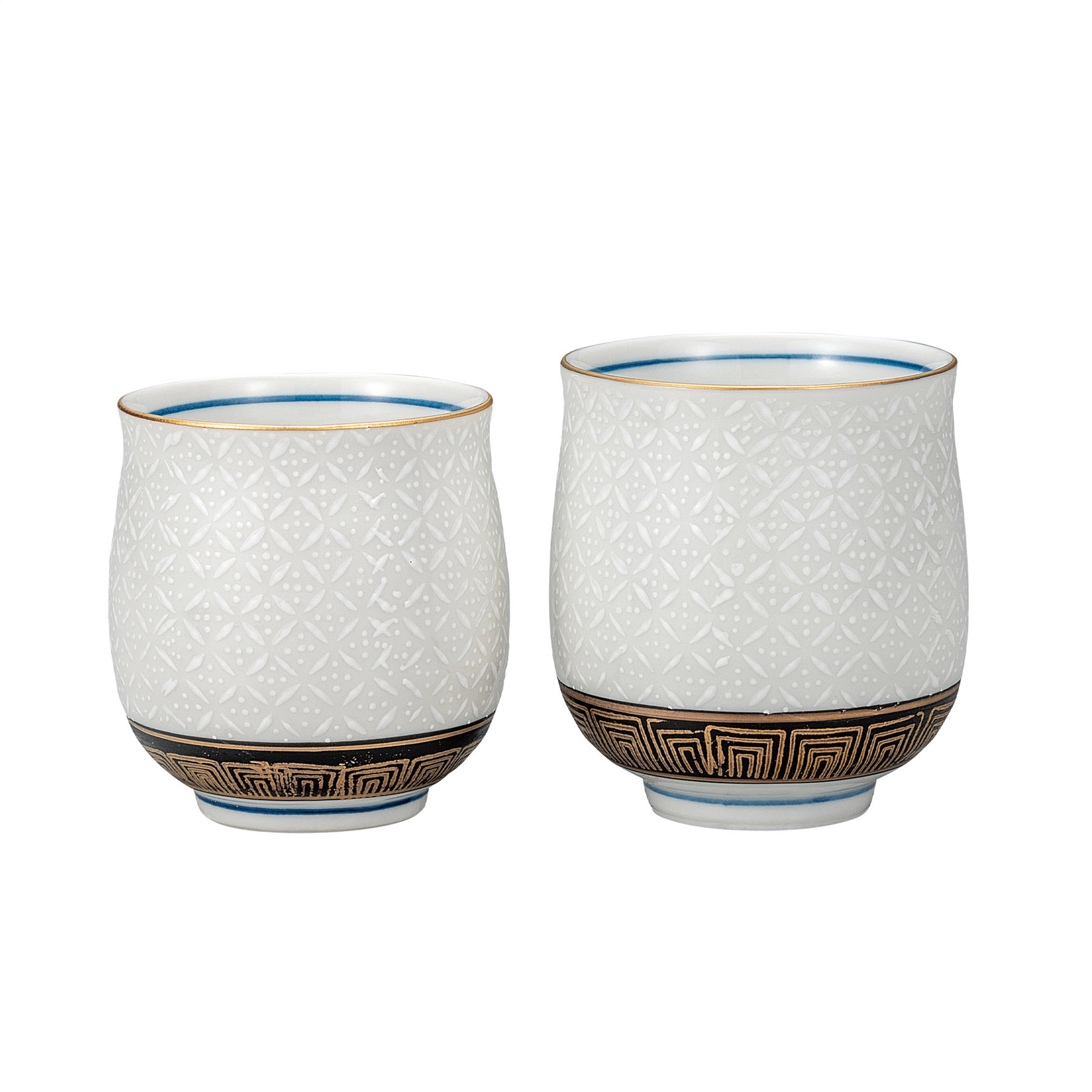 組湯呑・白七宝