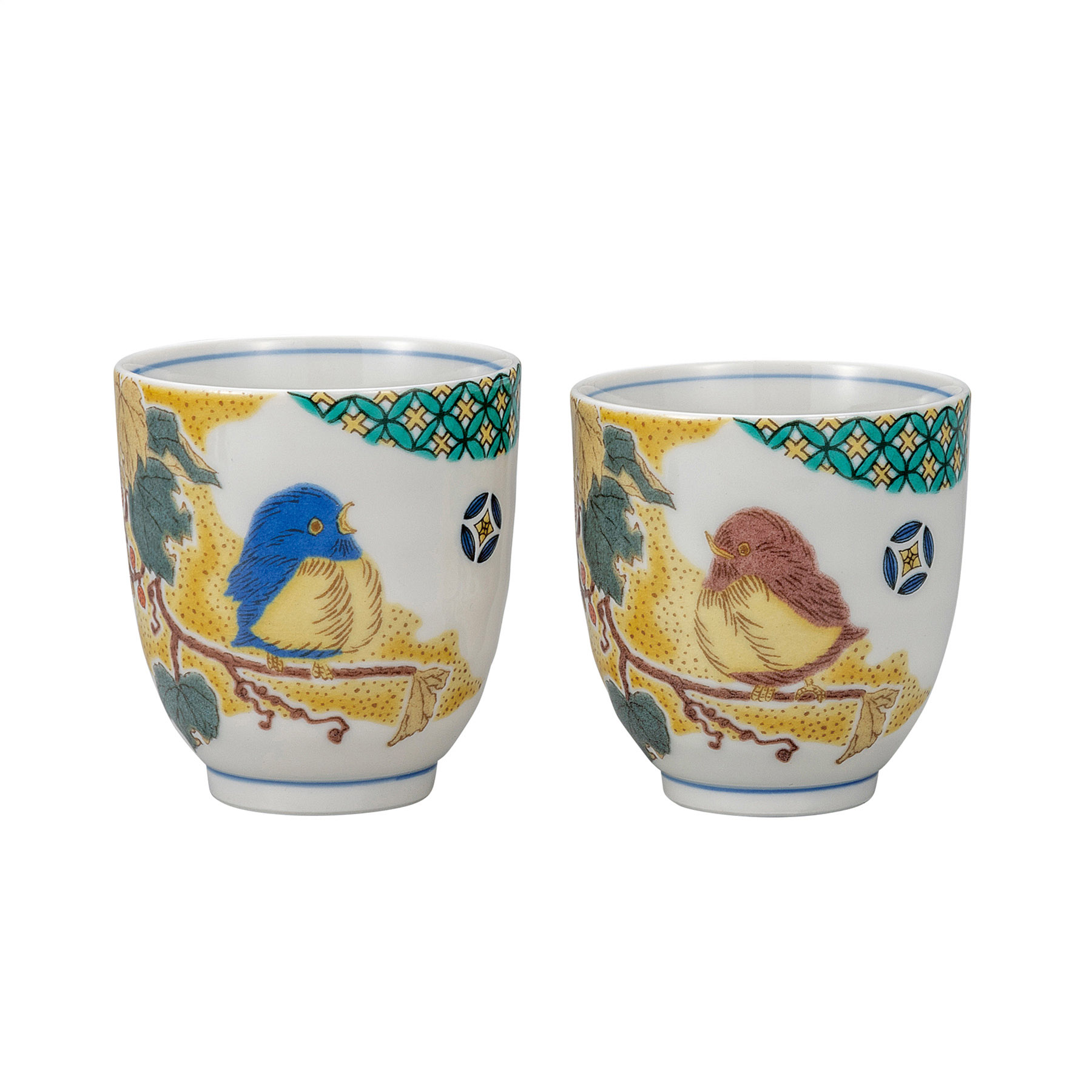 組湯呑・小紋吉田屋雀