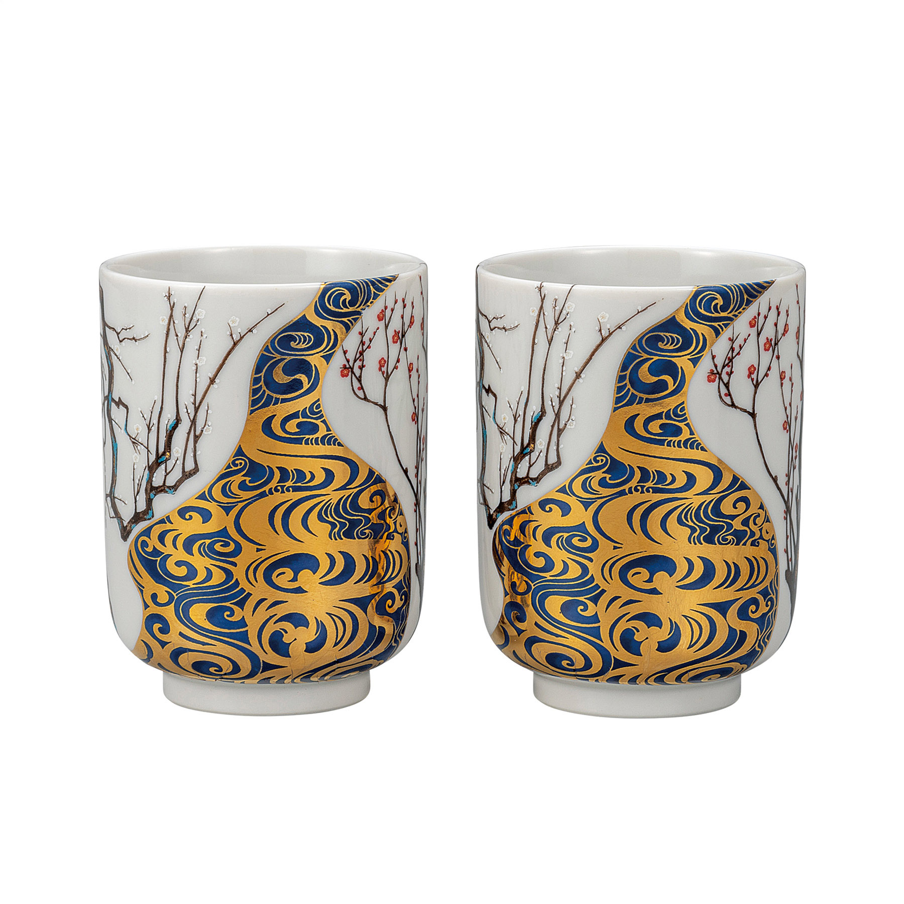 組湯呑・光琳梅