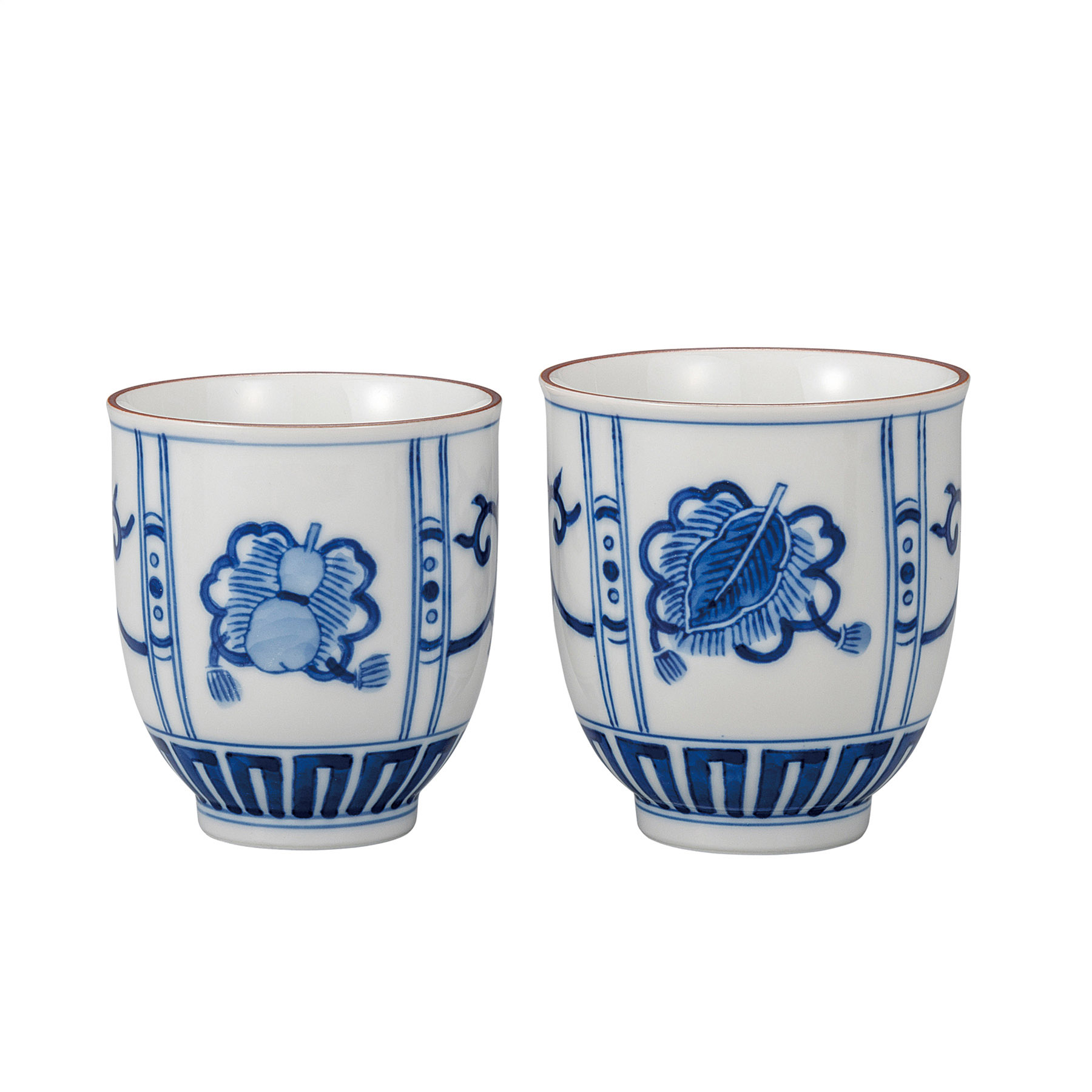 組湯呑・染付宝尽くし