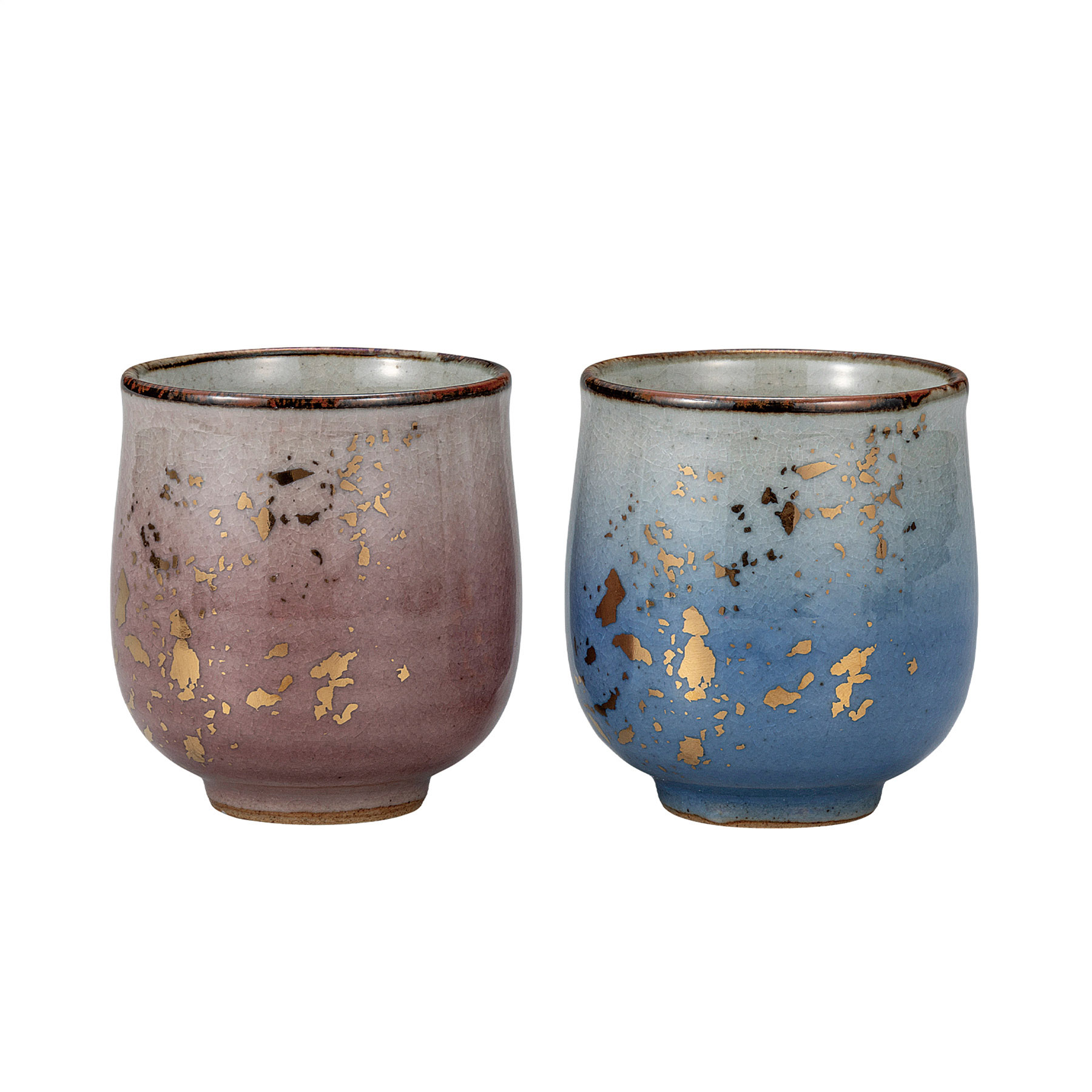 組湯呑・釉彩金ちらし