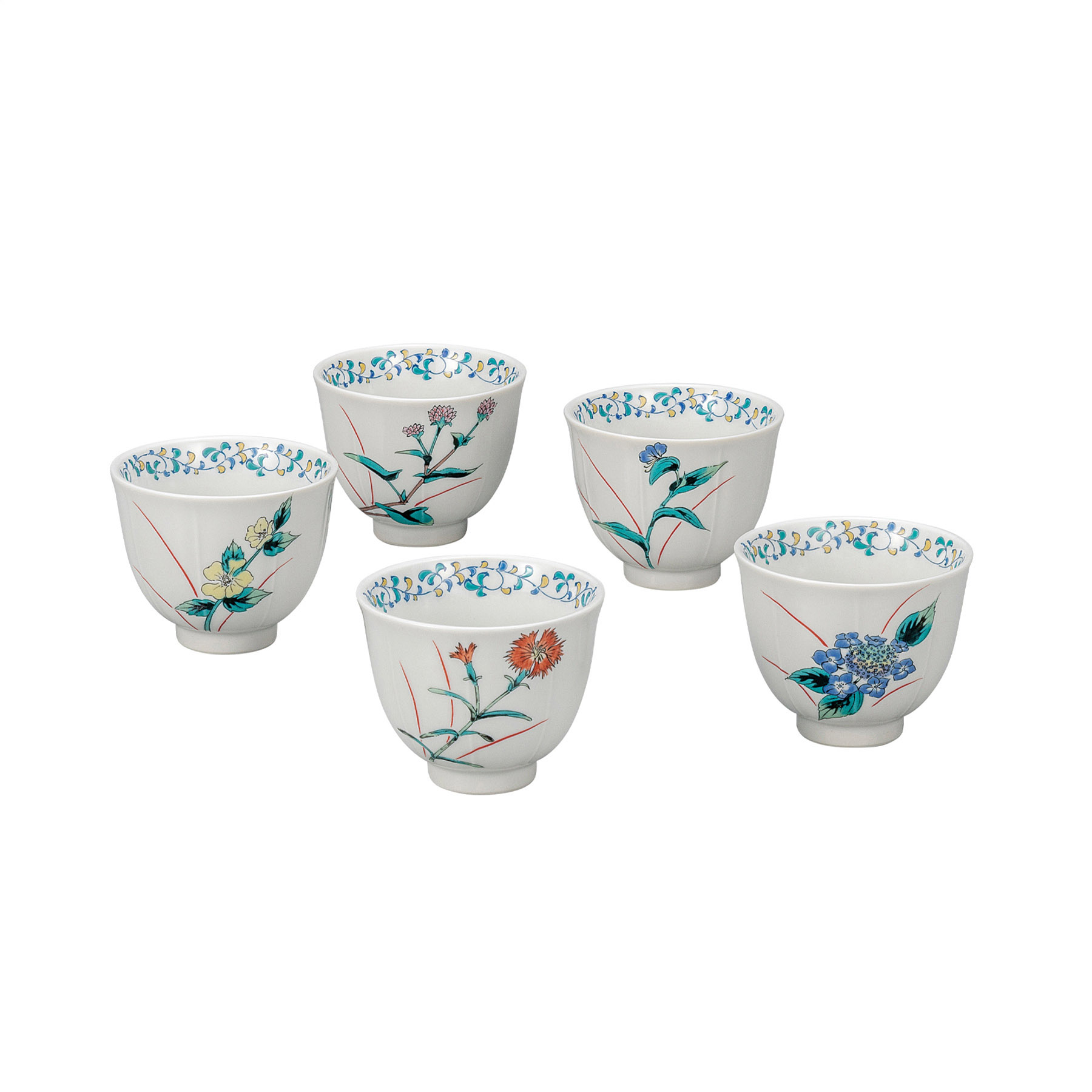 汲出揃・五草花