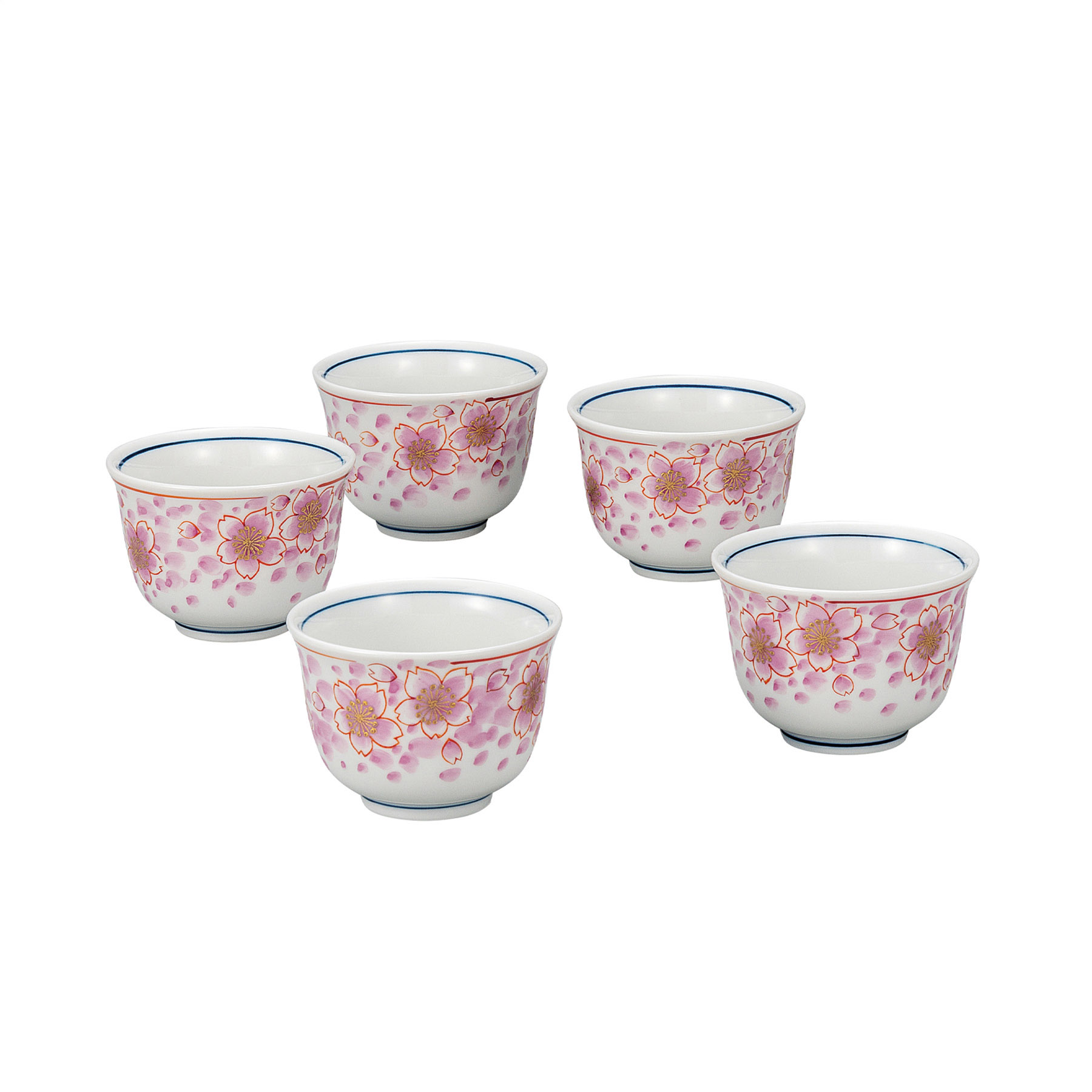 汲出揃・金彩桜