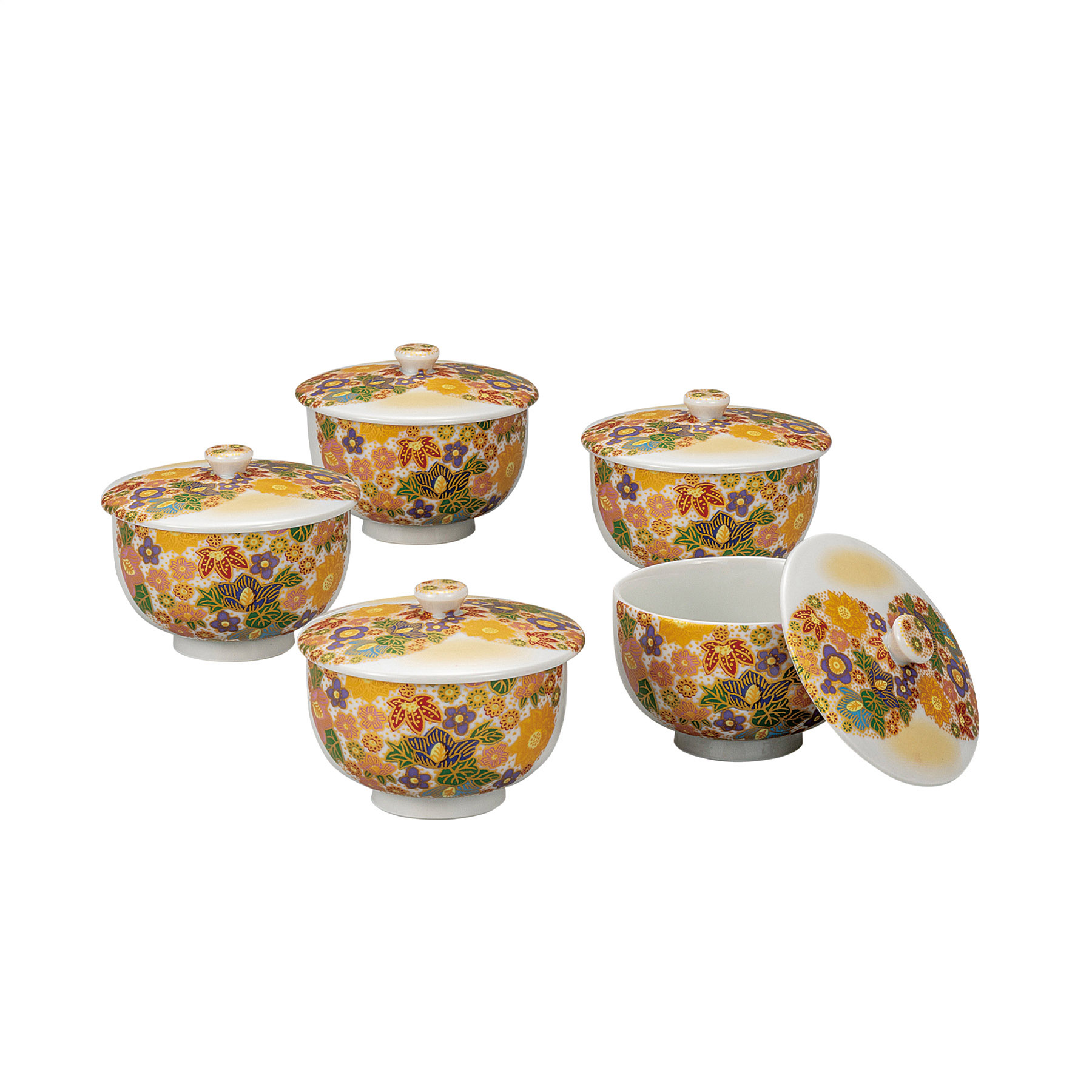 蓋付汲出揃・花詰