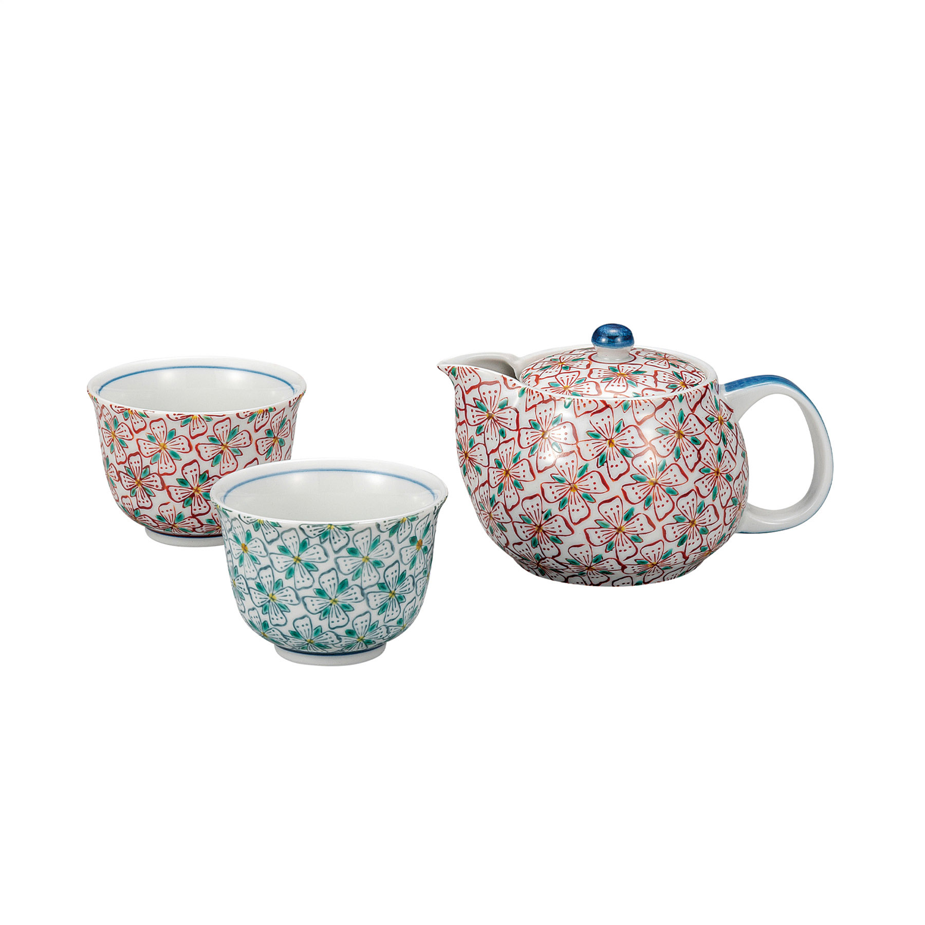 茶器・花紋(網付)