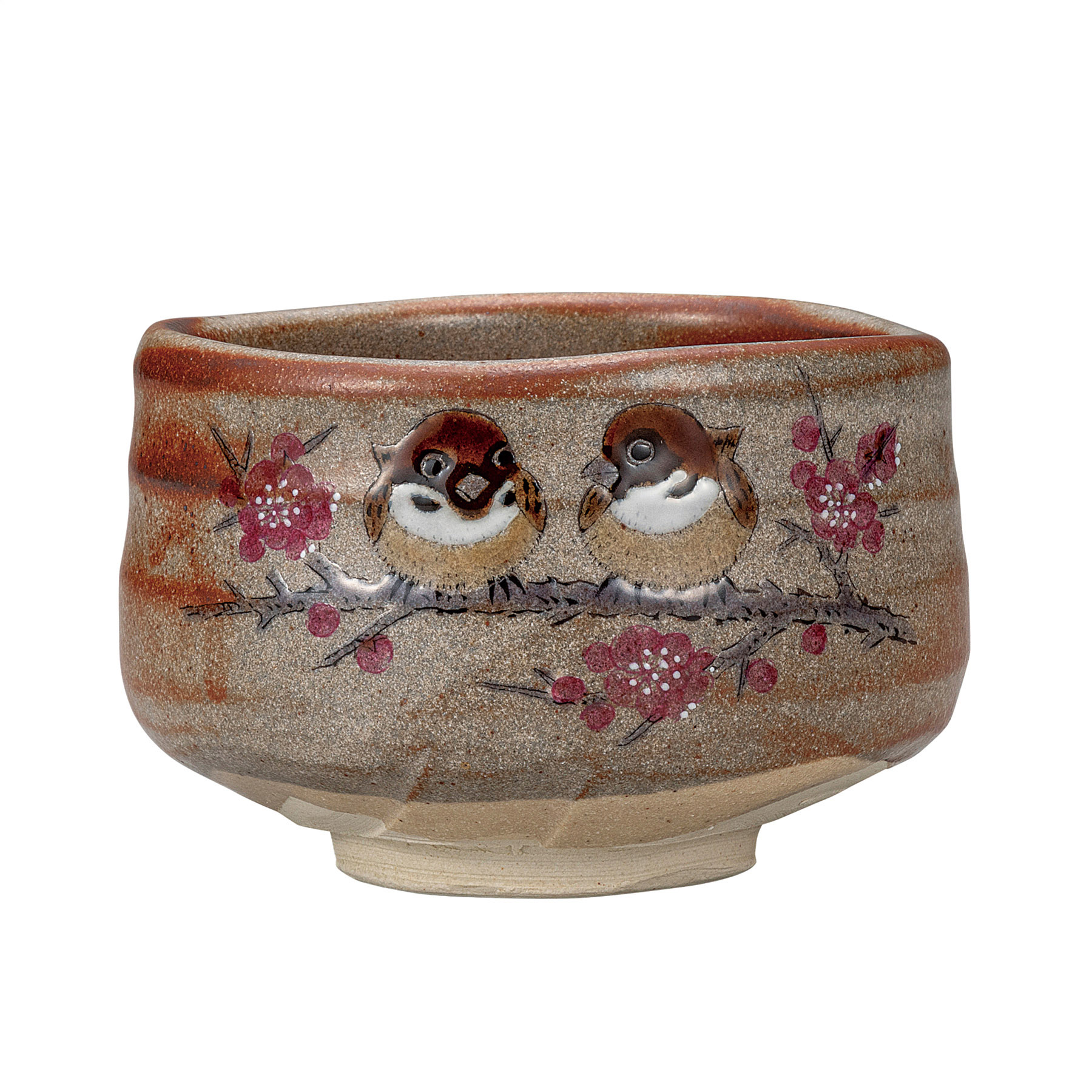 抹茶碗・すずめ