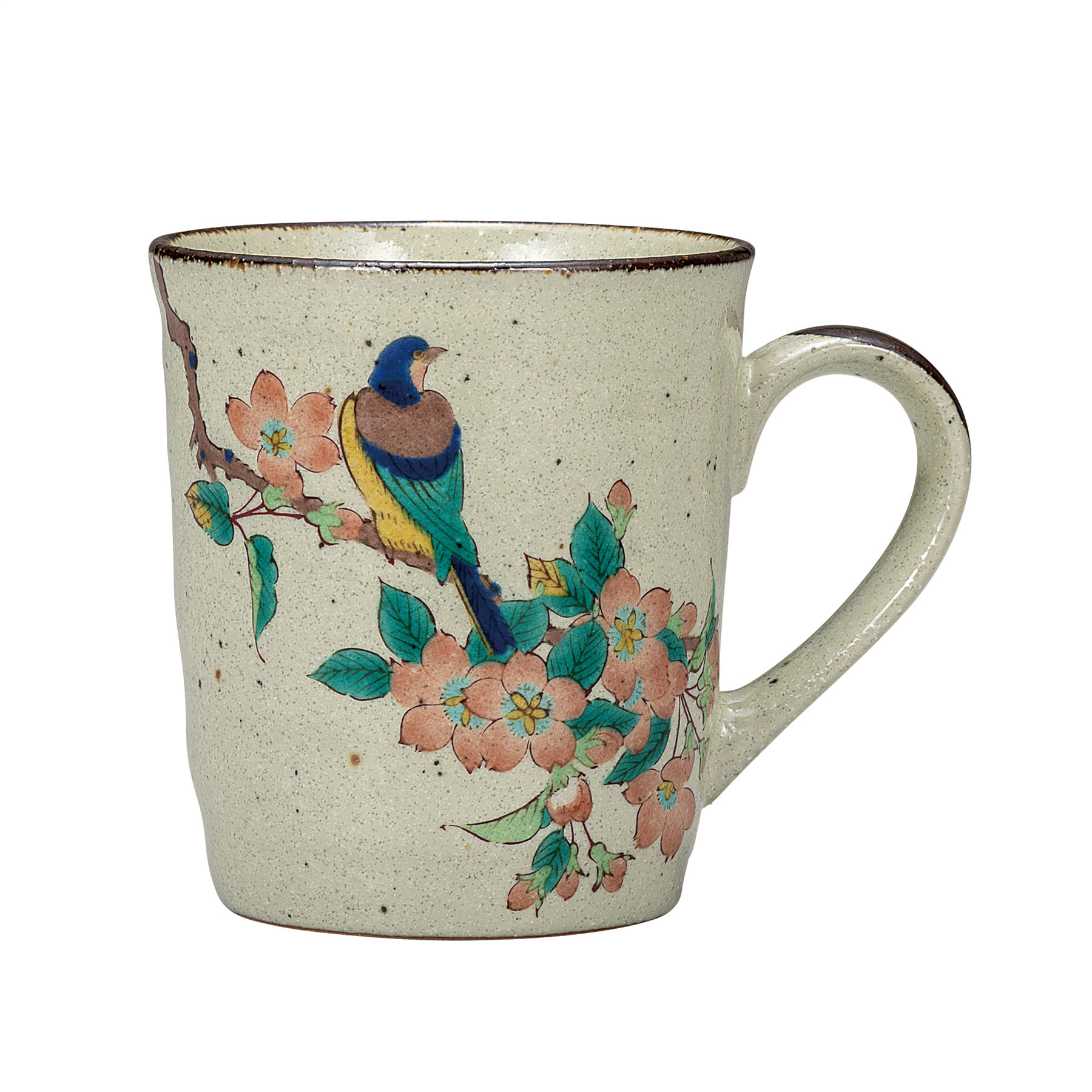 マグカップ・色絵花鳥