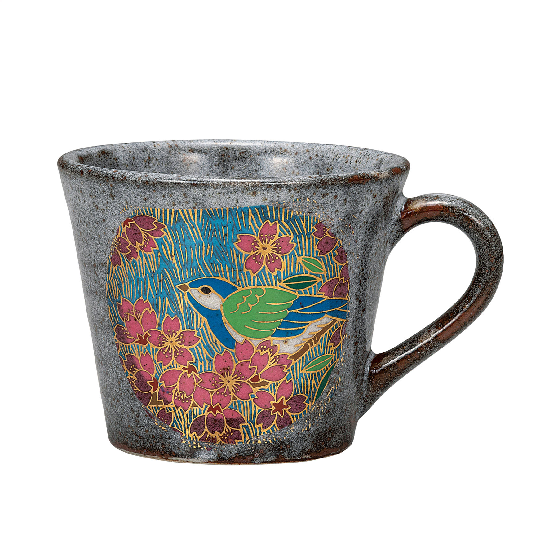 マグカップ・金桜花鳥