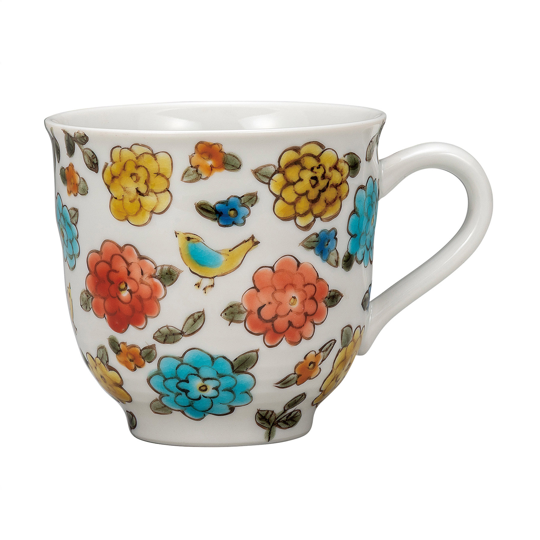 マグカップ・小鳥とマリーゴールド
