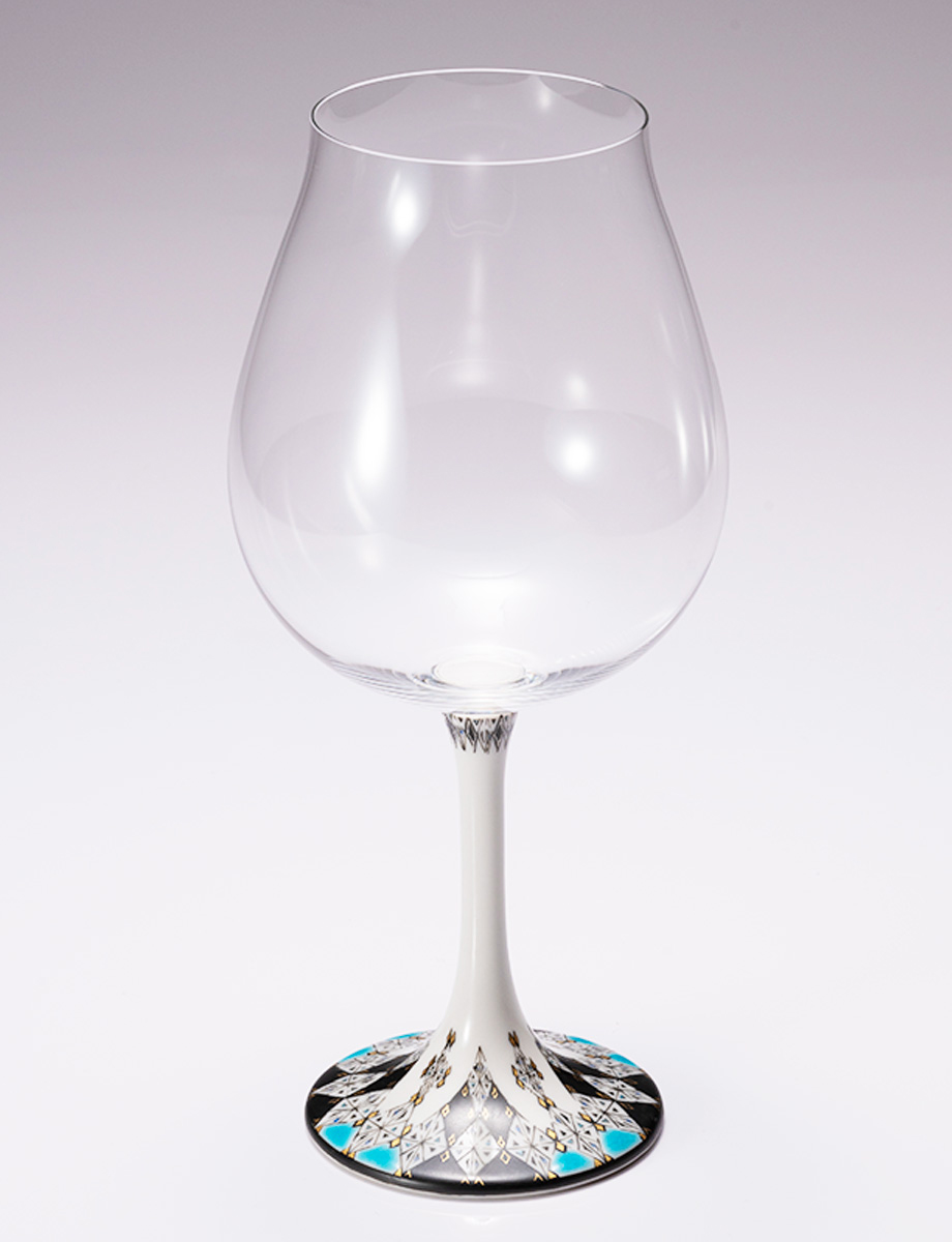 鏑木BNグラス　幾何紋金彩　緑 / 多田幸史