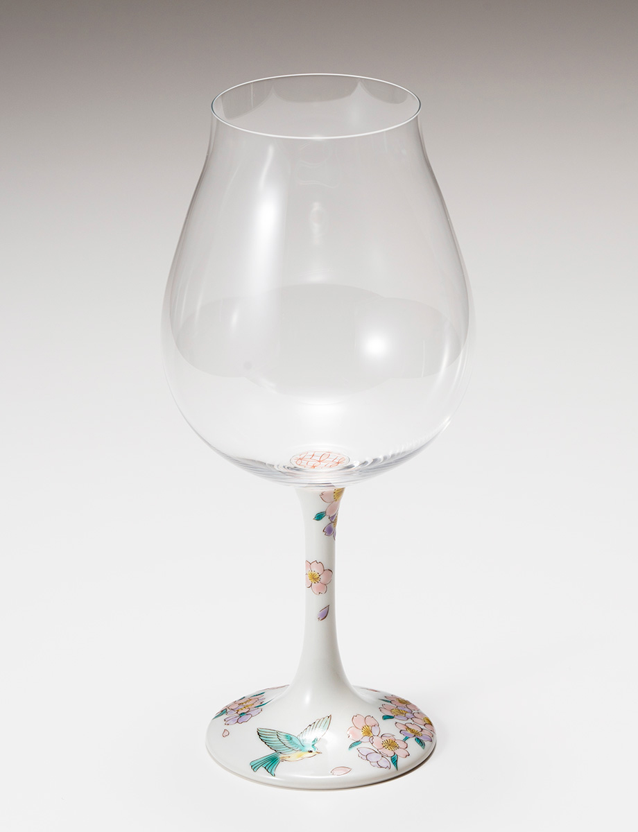 鏑木BNグラス　鳥と桜 / 藤木美里