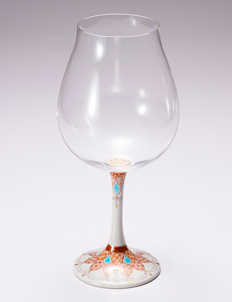 鏑木BNグラス　瓔珞麻の葉二重　水色 / 中本恵海