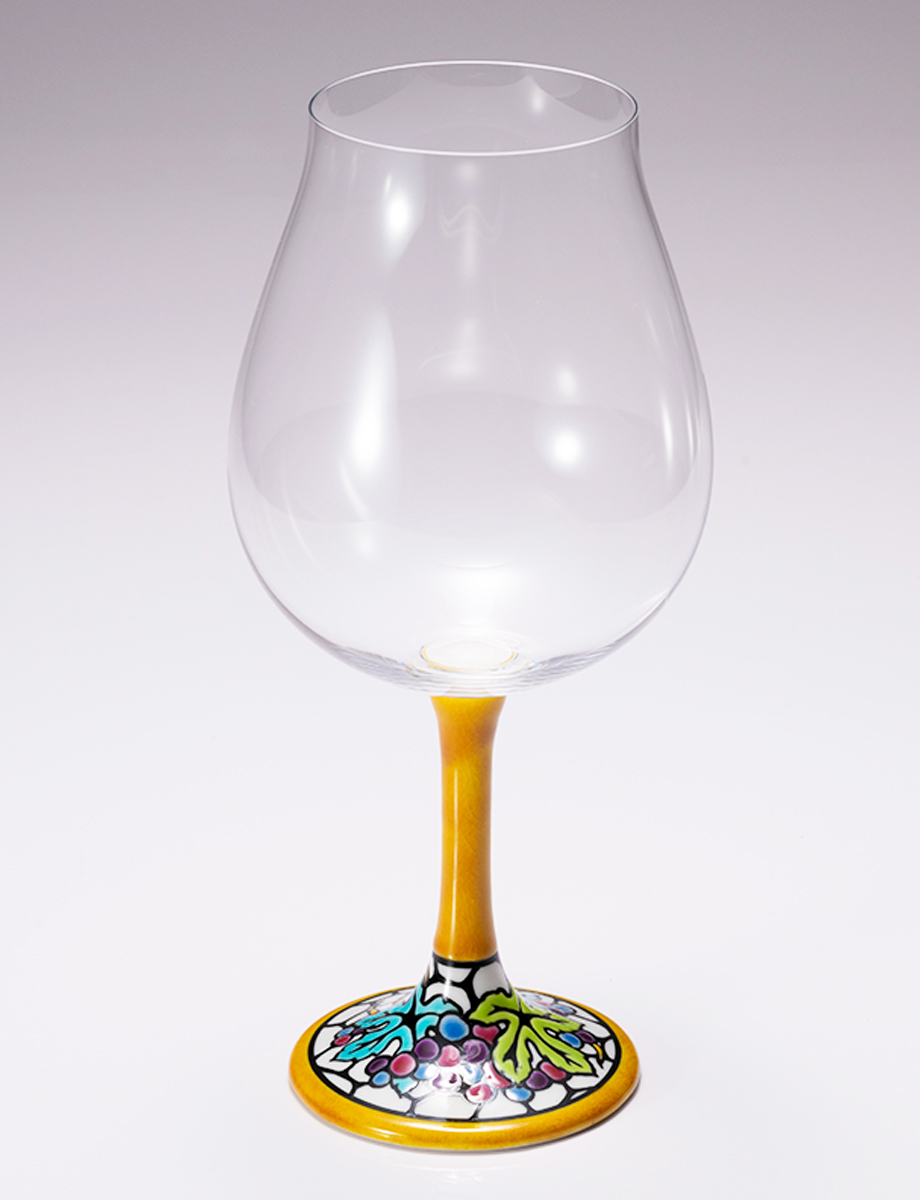 鏑木BNグラス　ステンドぶどう　黄 / 糠川孝之