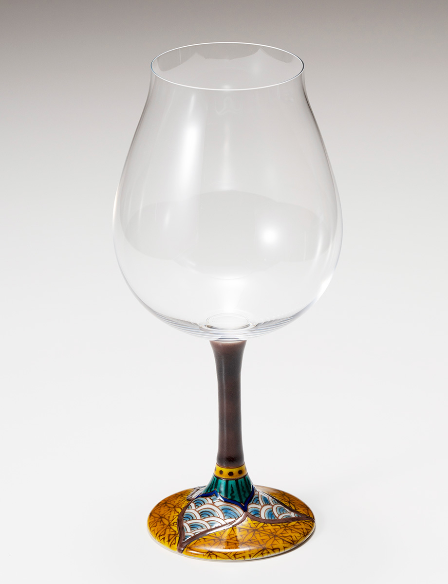 鏑木BNグラス　九谷小紋　黄 / 糠川孝之