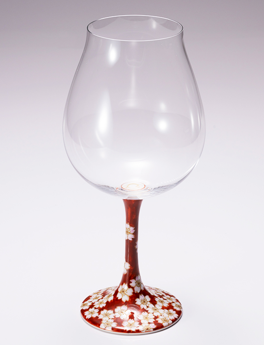 鏑木BNグラス　桜　赤 / 加賀雅人窯