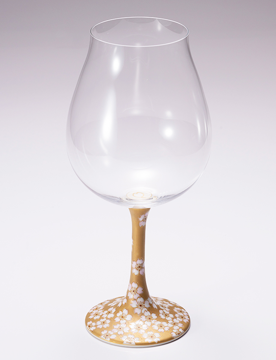 鏑木BNグラス　桜　金 / 加賀雅人窯