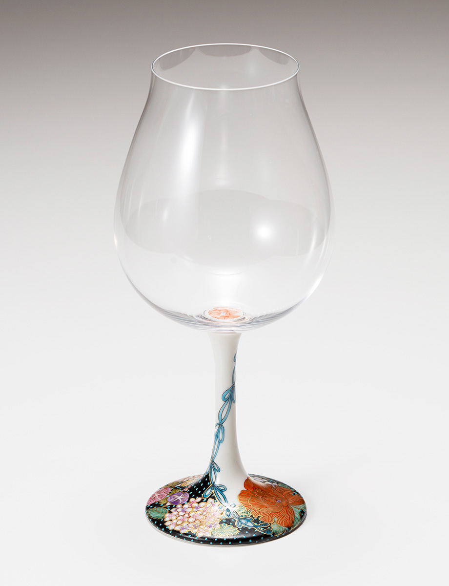 鏑木BNグラス　結び花詰　赤 / 藤木美里