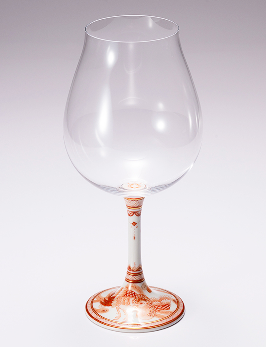 鏑木BNグラス　赤絵鳳凰 / 太田恵利香