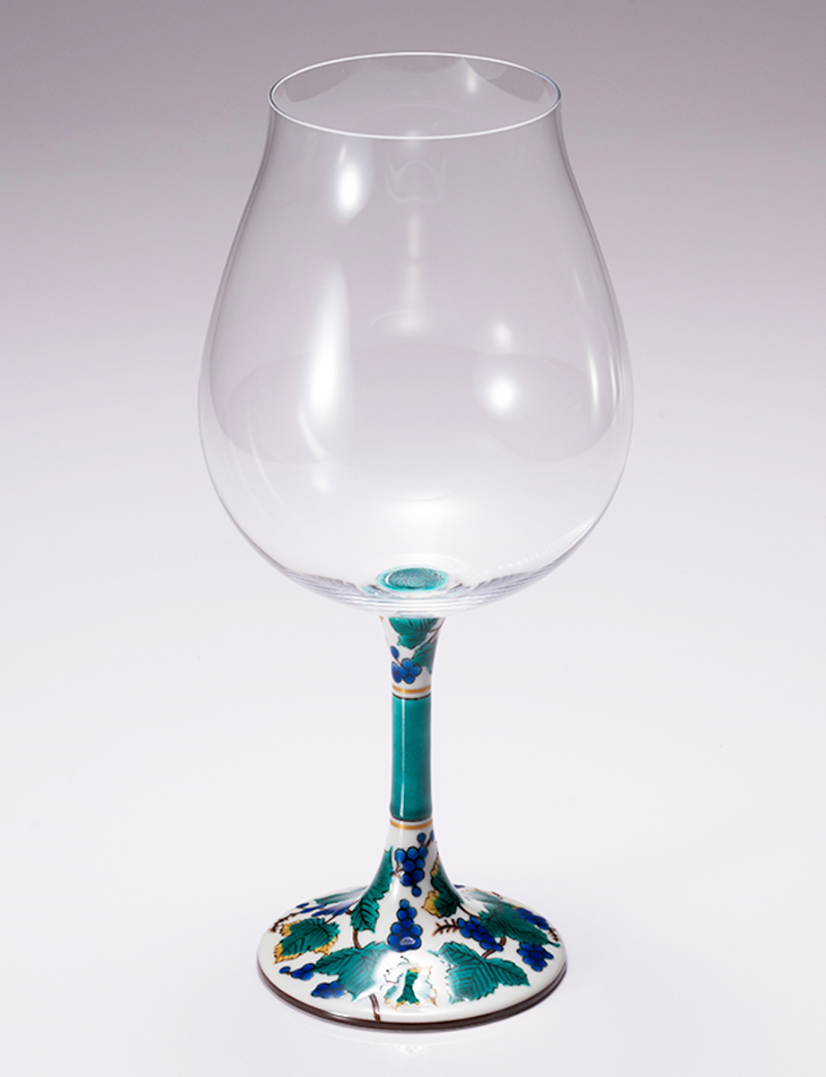 鏑木BNグラス　葡萄　青 / 三ツ井為吉