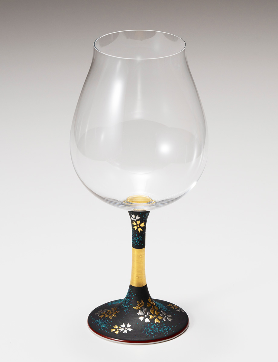 鏑木BNグラス　白金盛青粒桜 / 仲田錦玉