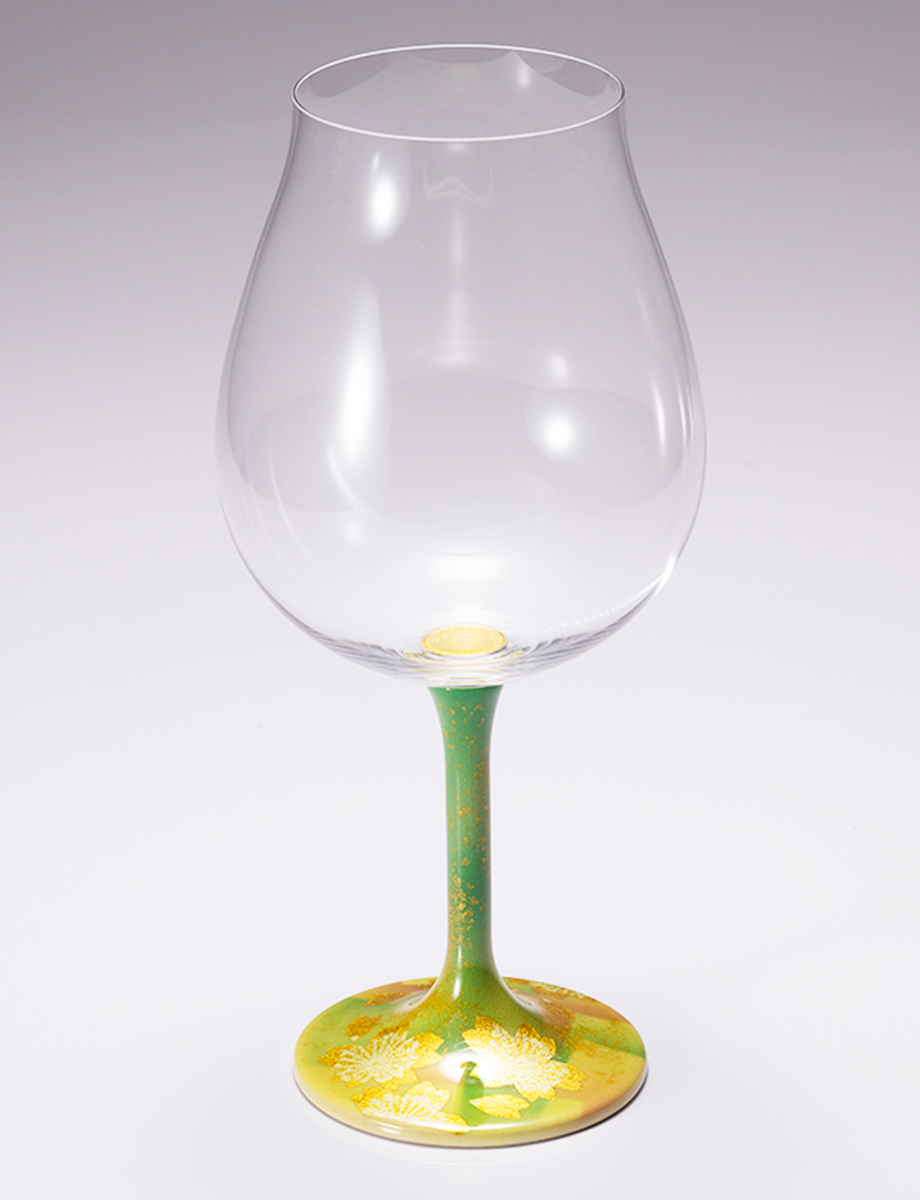 鏑木BNグラス　金箔桜花　ヒワ / 山田登陽志