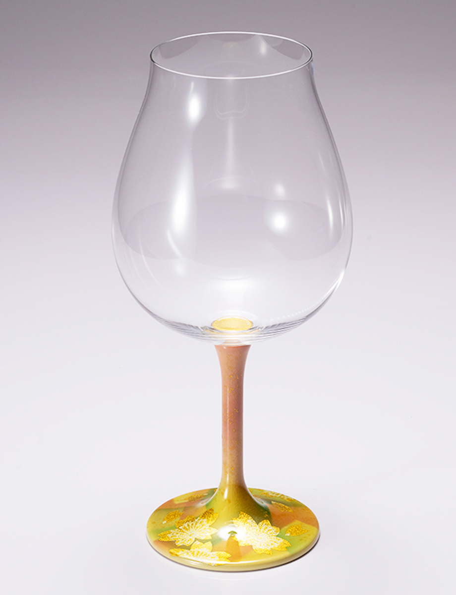 鏑木BNグラス　金箔桜花　ピンク / 山田登陽志