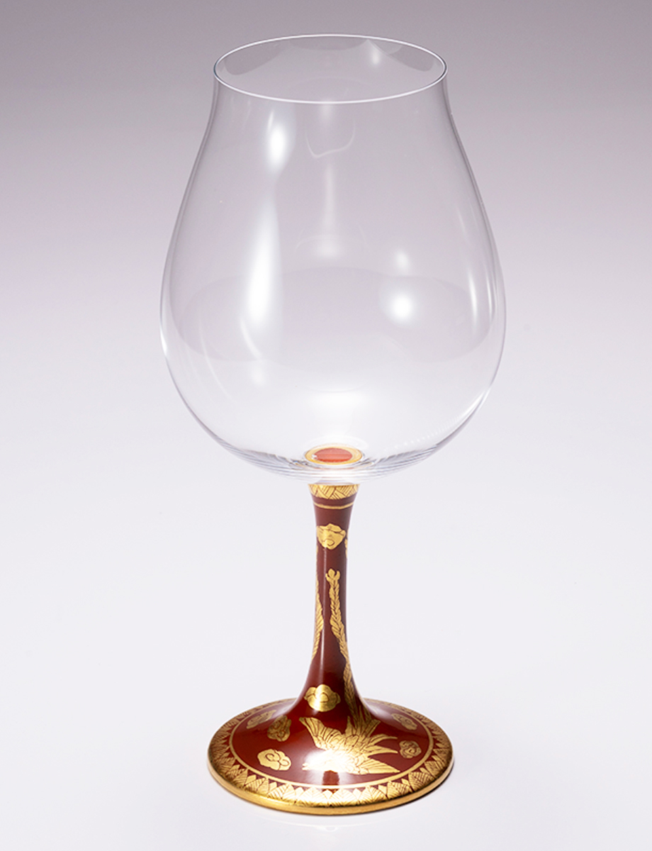 鏑木BNグラス　永楽手鳳凰　赤 / 光崖窯・高聡文