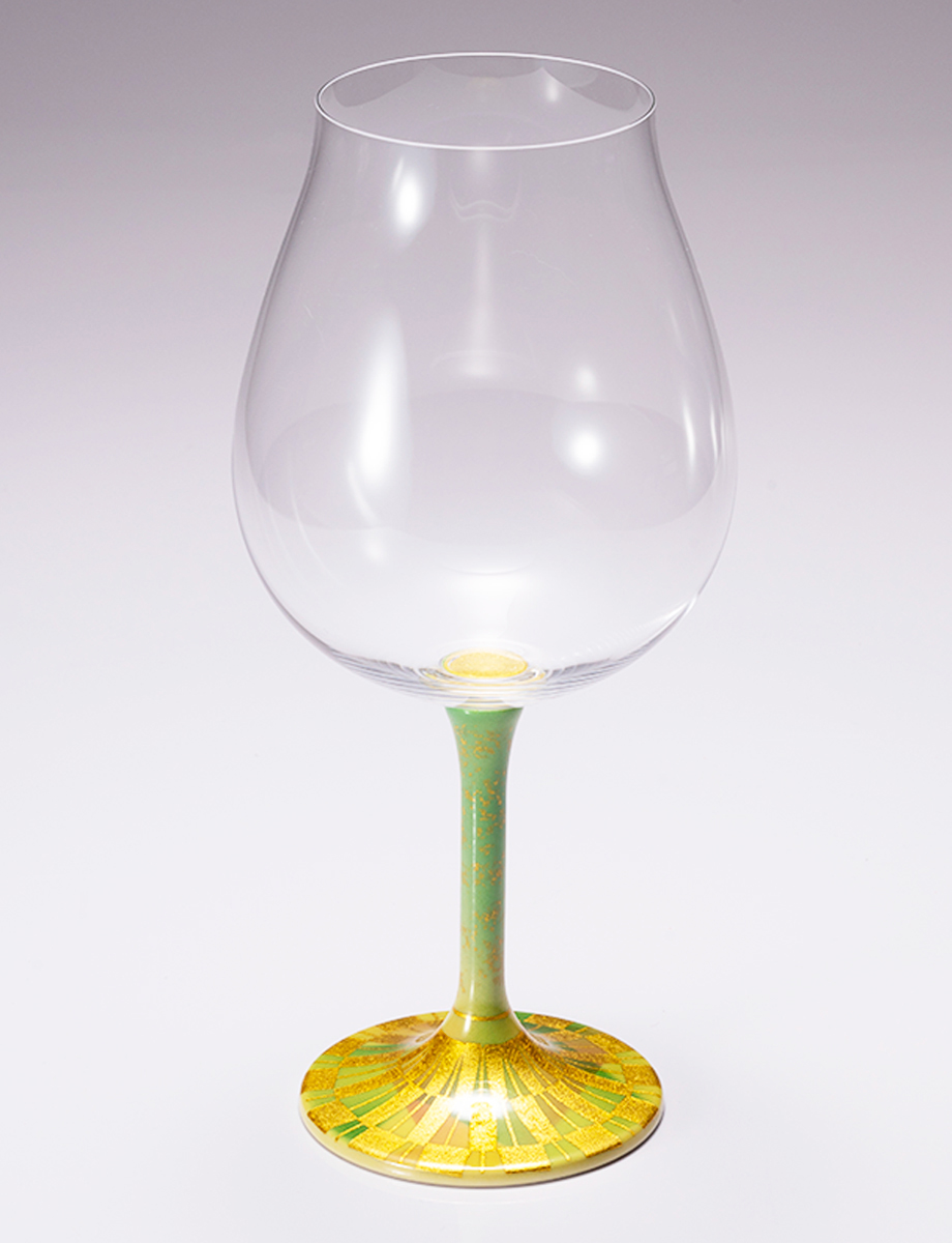 鏑木BNグラス　金箔小紋　ヒワ / 山田登陽志