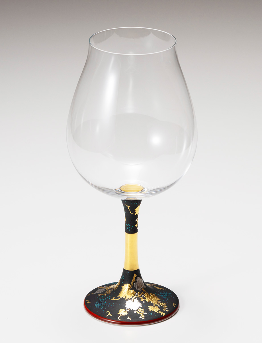 鏑木BNグラス　白金盛青粒葡萄 / 仲田錦玉