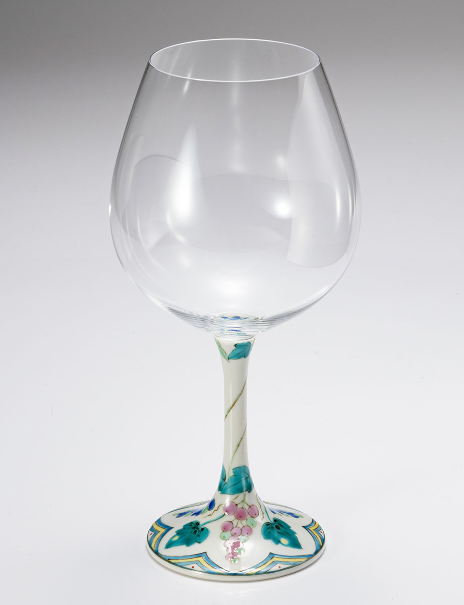 九谷焼　手描き　大兼政花翠「ポピー」 大兼政花翠作・新感覚の五彩の絵付