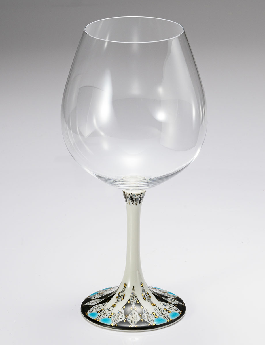 鏑木BOグラス　幾何紋金彩　緑 / 多田幸史