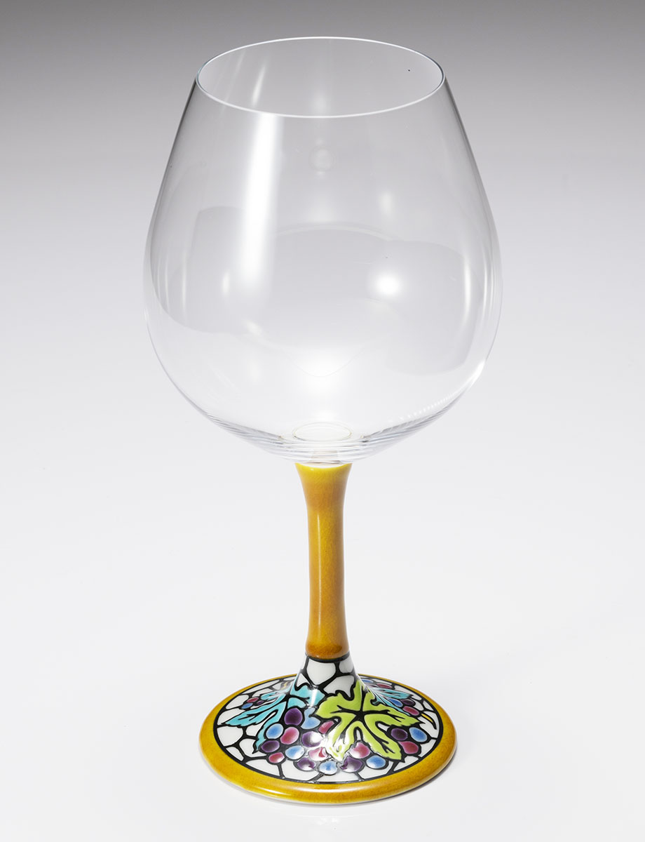 鏑木BOグラス　ステンドぶどう　黄 / 糠川孝之