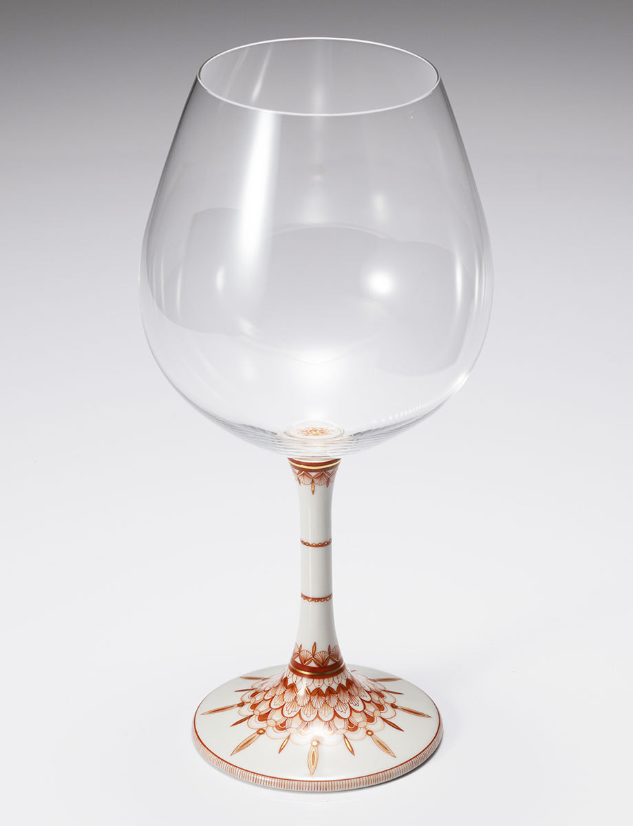 鏑木BOグラス　赤絵マンダラ　和 / 太田恵利香