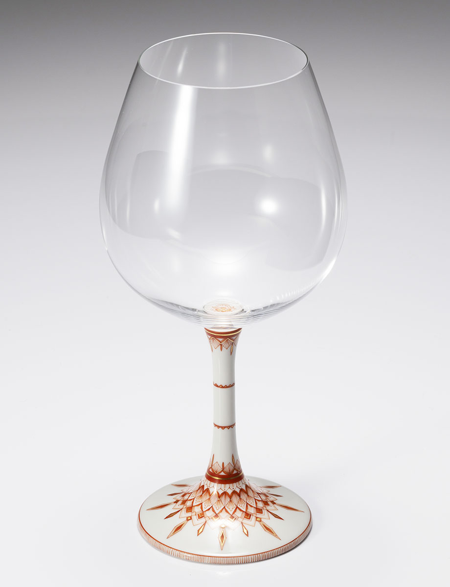 鏑木BOグラス　赤絵マンダラ　稜 / 太田恵利香